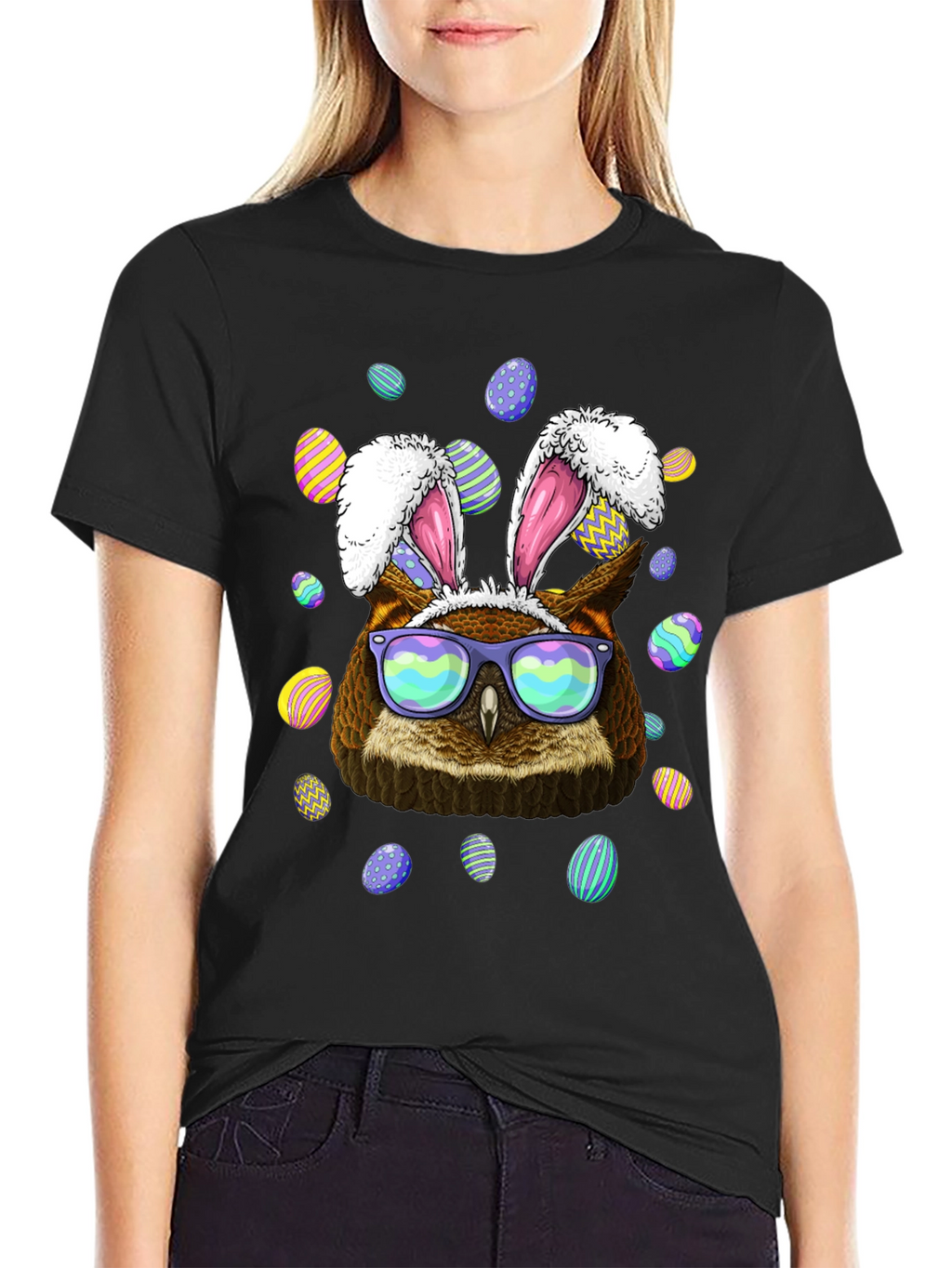 Easter Owl Bunny Ears T-Shirt