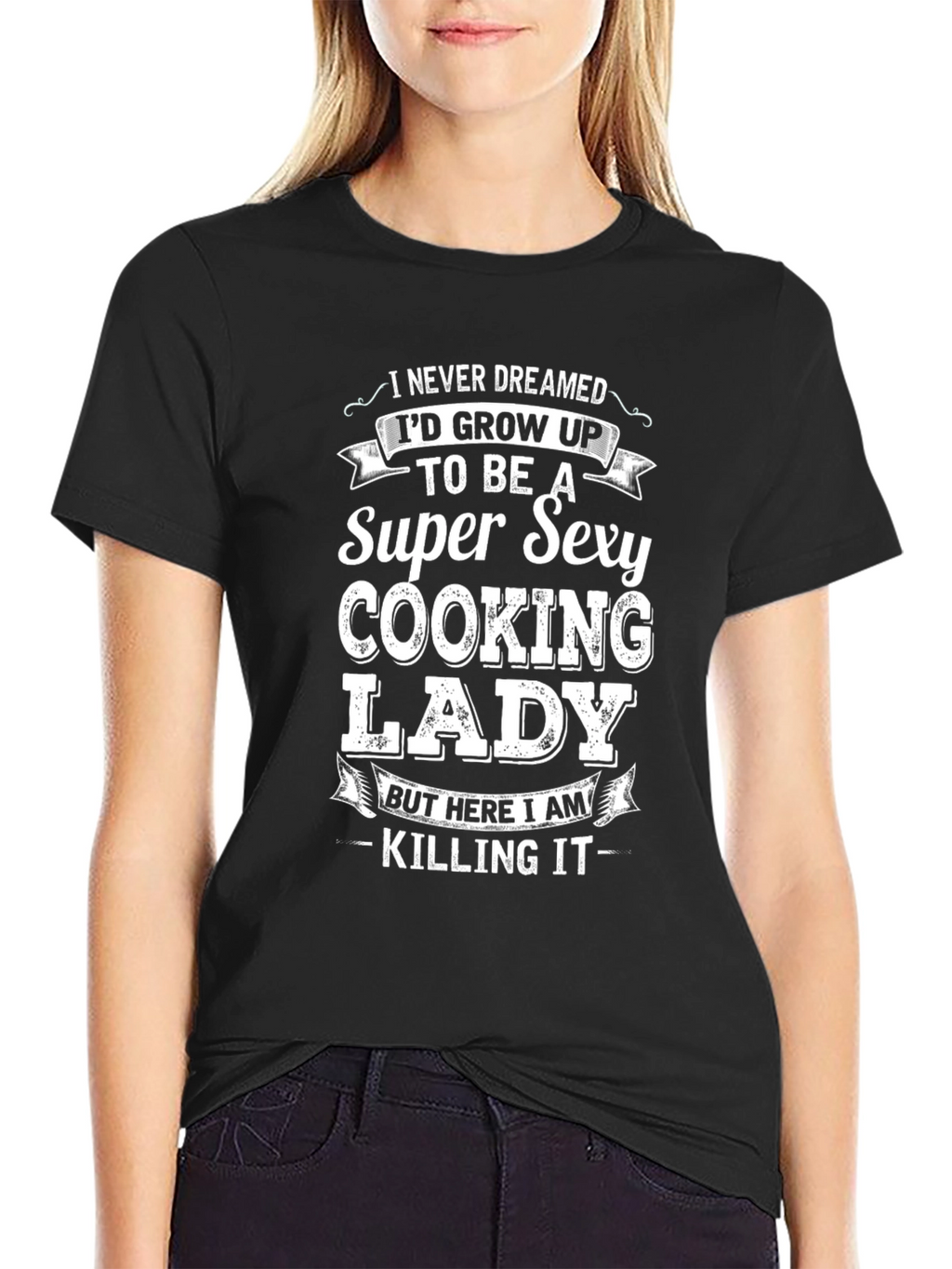 Super Sexy Cooking Lady T-Shirt - Novelty Graphic Tee