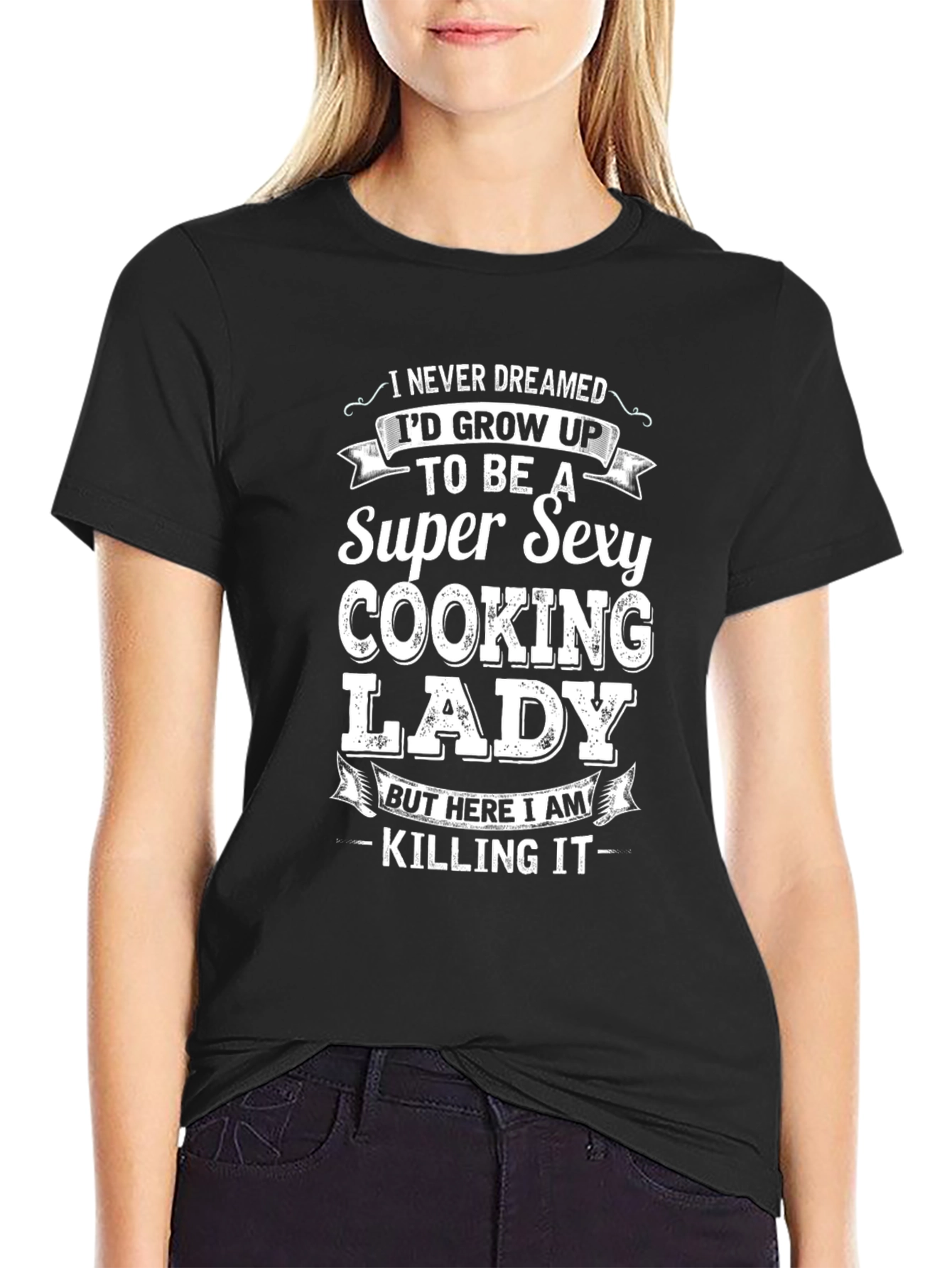 Super Sexy Cooking Lady T-Shirt - Novelty Graphic Tee