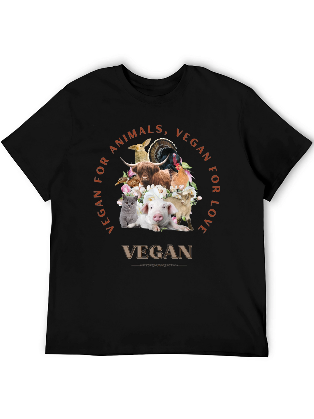 Vegan for Animals Love T-Shirt