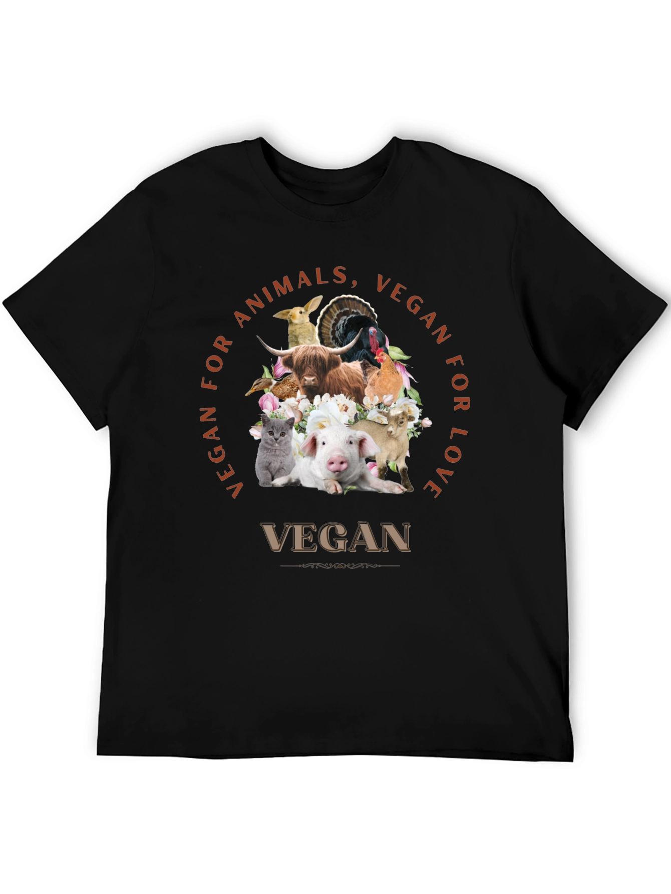 Vegan for Animals Love T-Shirt