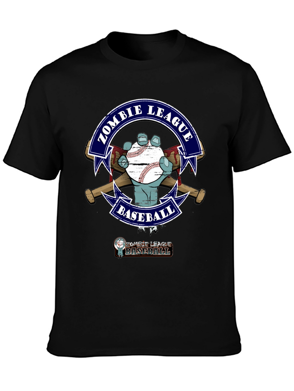 Zombie League Baseball T-Shirt - Unique Design