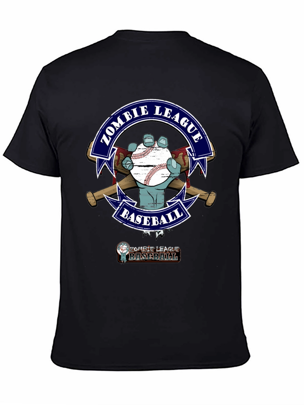 Zombie League Baseball T-Shirt - Unique Design