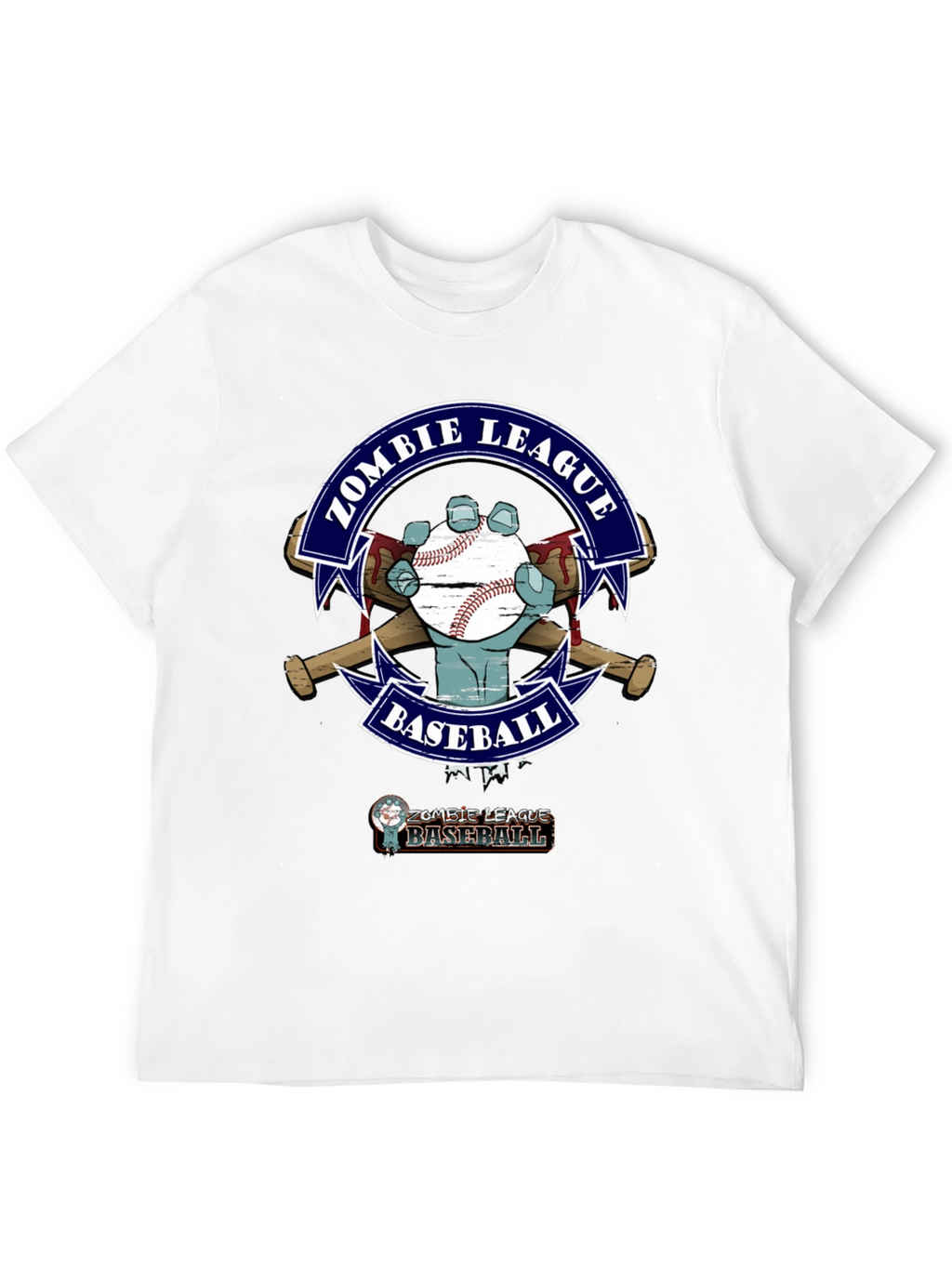Zombie League Baseball T-Shirt - Unique Design