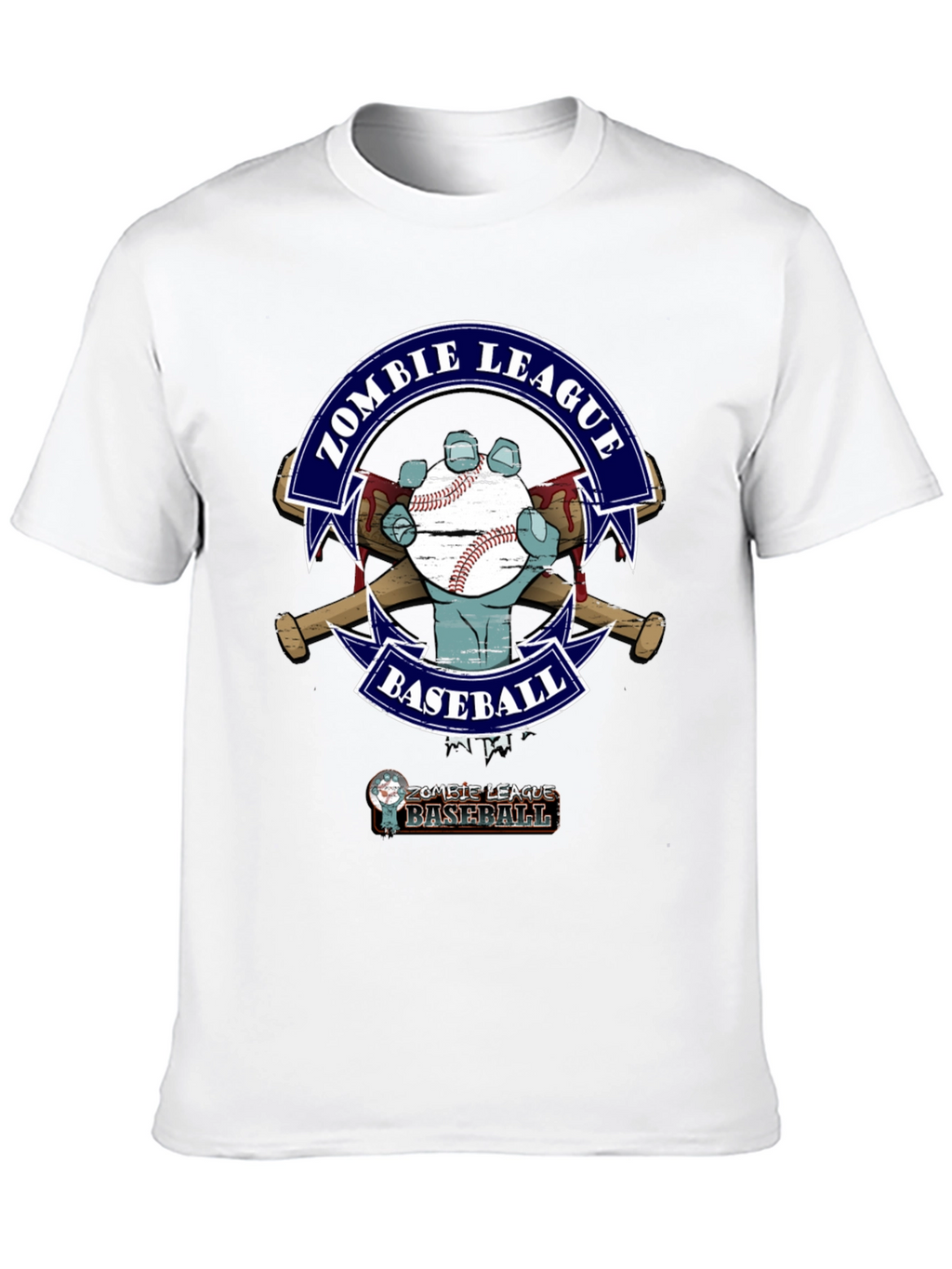 Zombie League Baseball T-Shirt - Unique Design