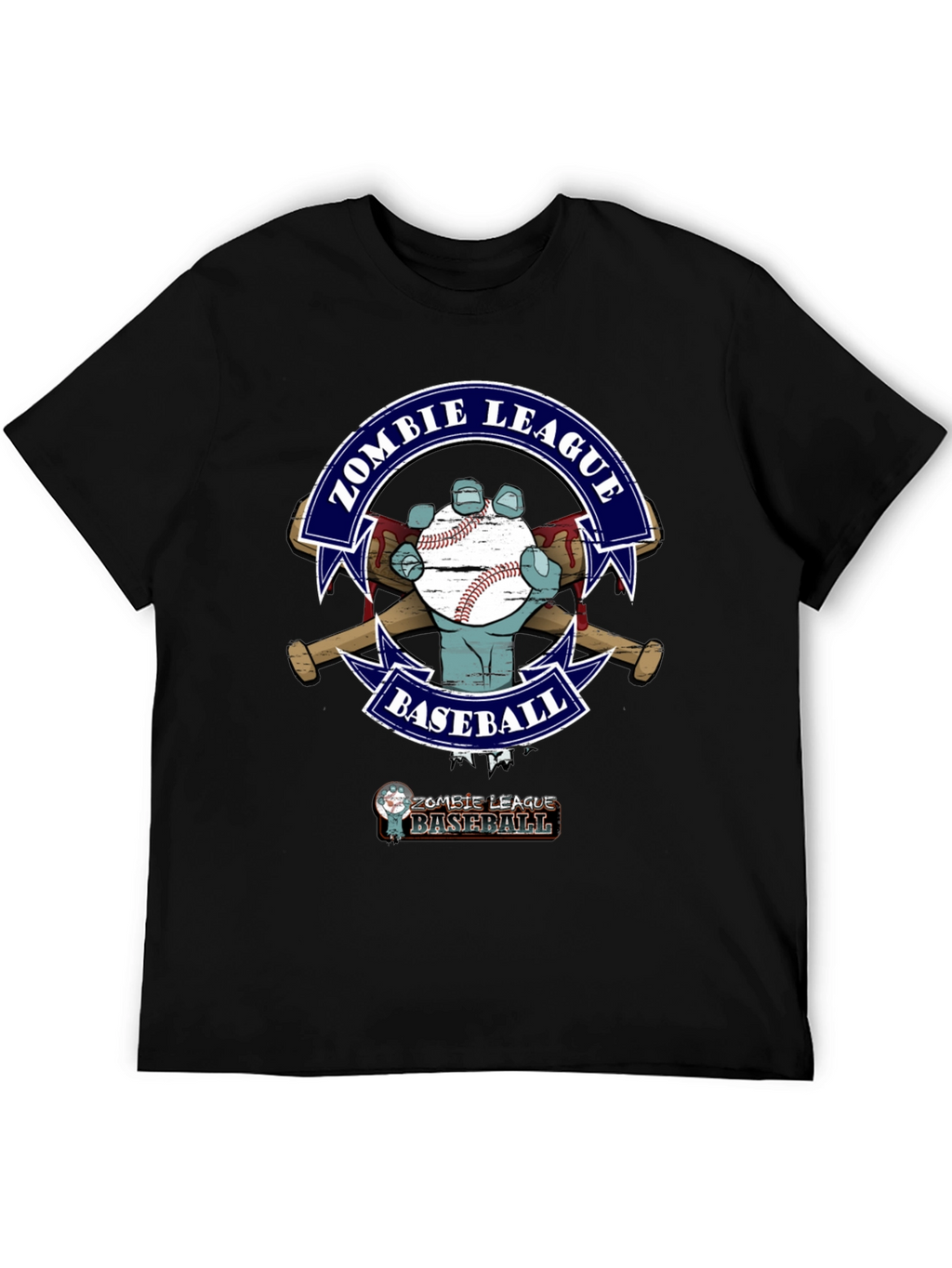 Zombie League Baseball T-Shirt - Unique Design