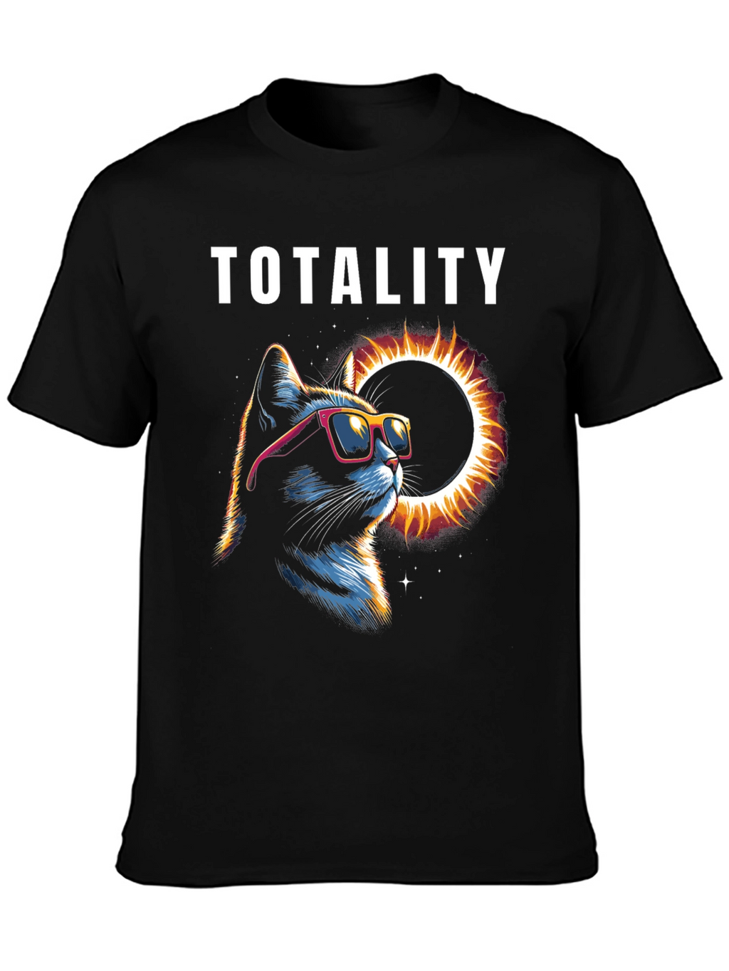 Total Eclipse Cat Graphic T-Shirt