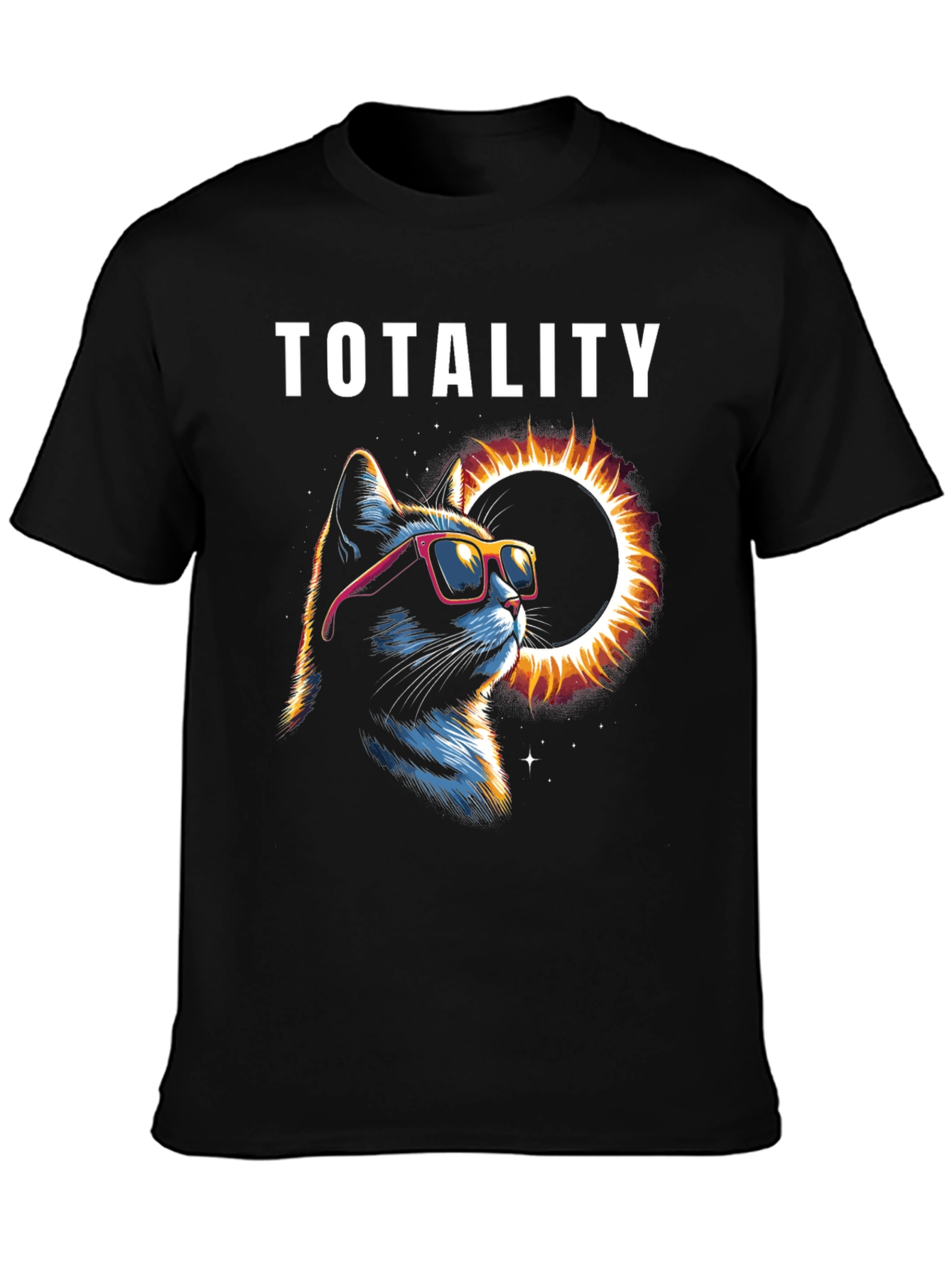 Total Eclipse Cat Graphic T-Shirt