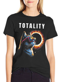 Total Eclipse Cat Graphic T-Shirt