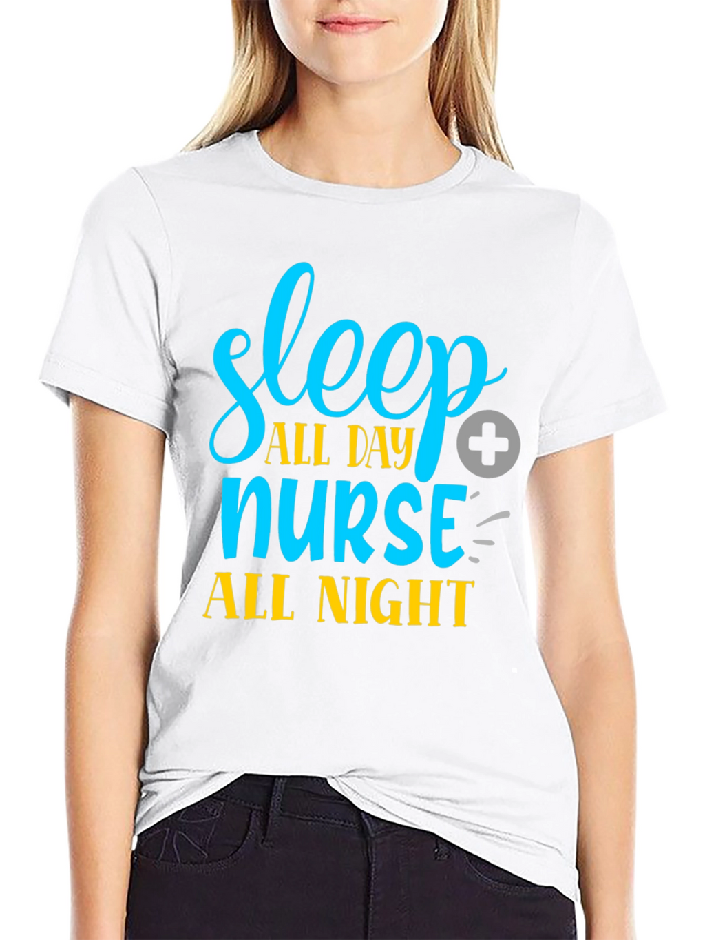 Sleep All Day Nurse All Night Graphic Tee