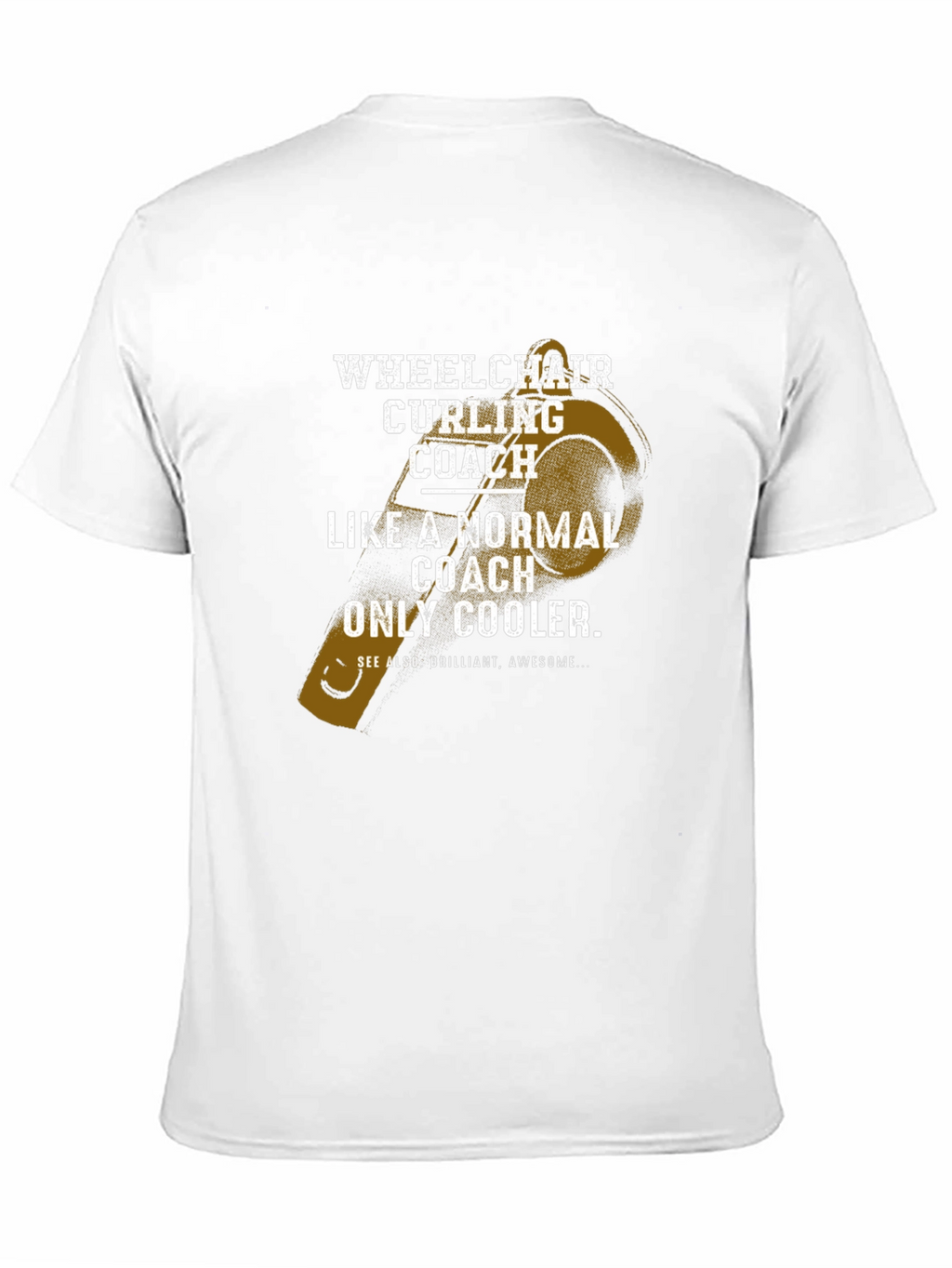Wheelchair Curling Coach T-Shirt - Cool Coach Design