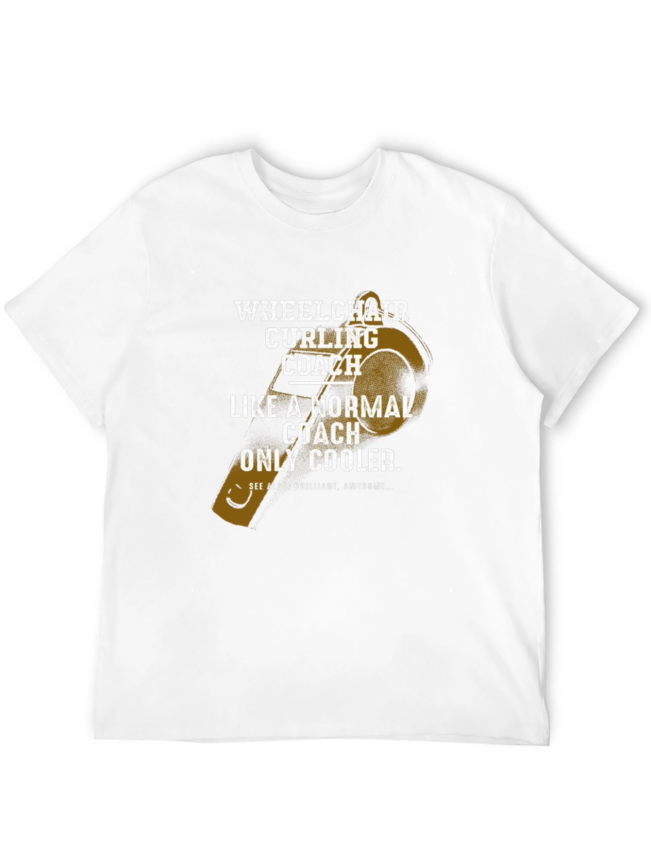 Wheelchair Curling Coach T-Shirt - Cool Coach Design