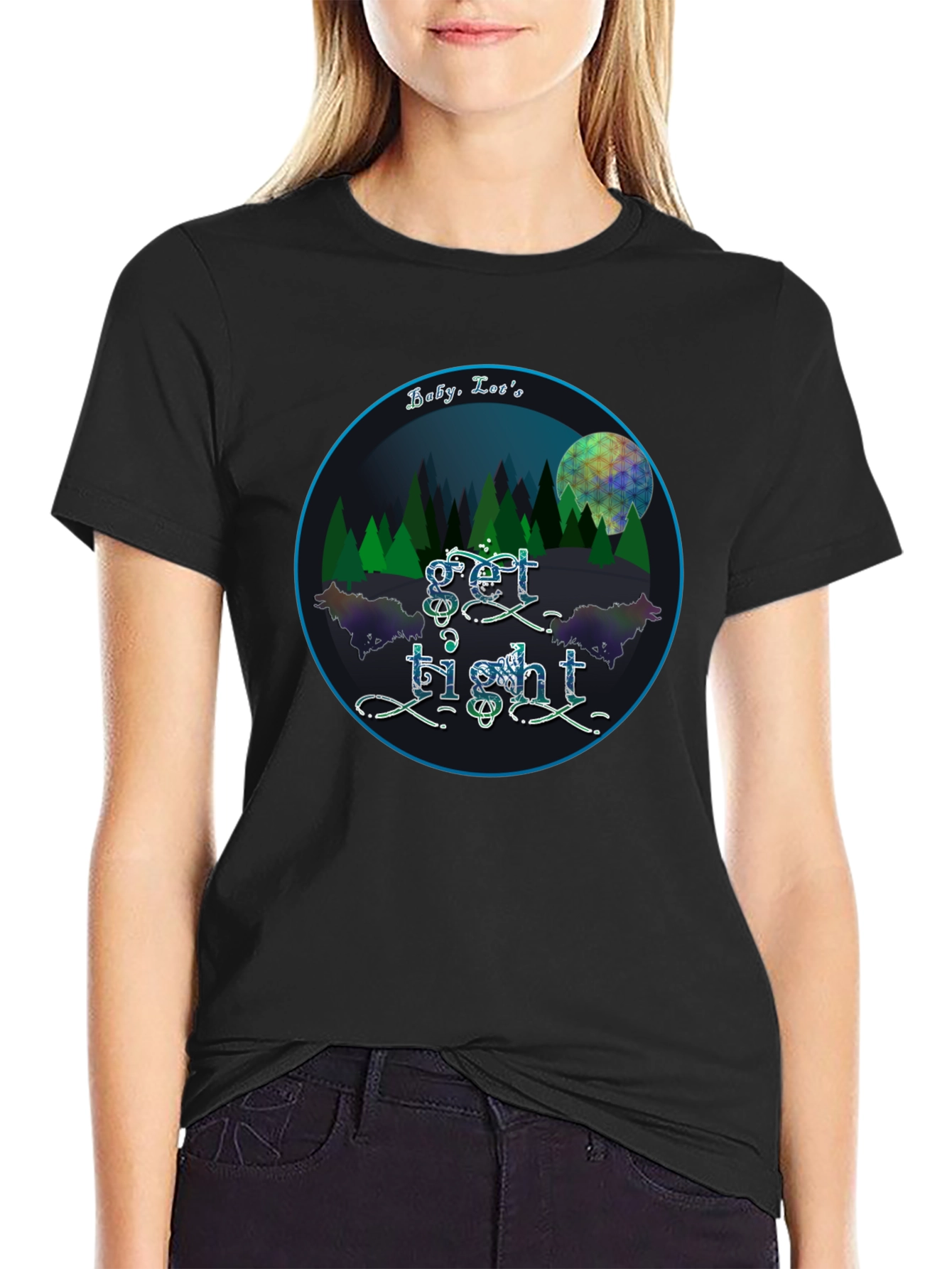 Get Tight Graphic Tee - Unisex Black T-Shirt