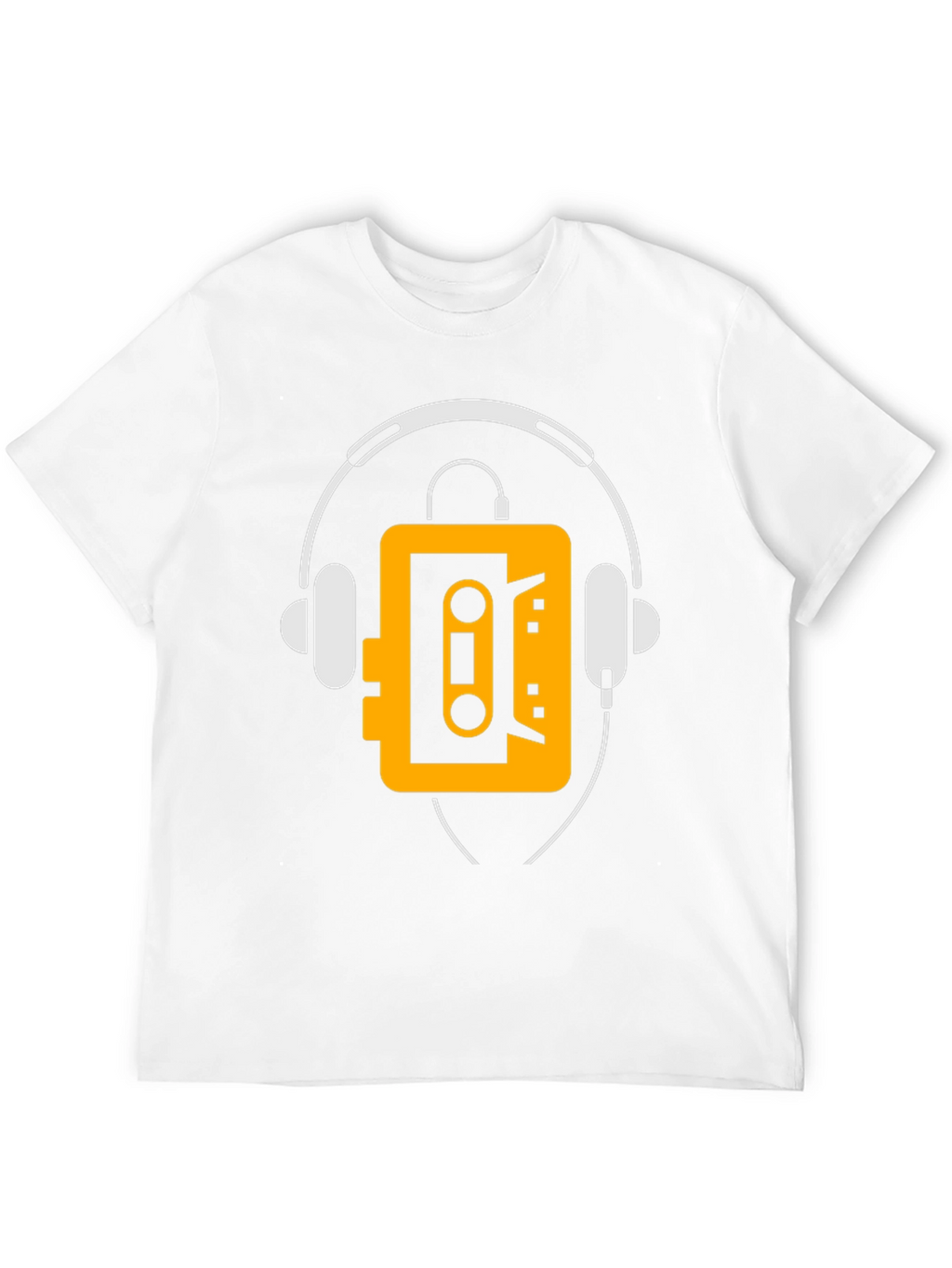 Retro Cassette Player Headphone Graphic Tee