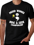 Proud Winner Hide & Seek Champion Graphic T-Shirt