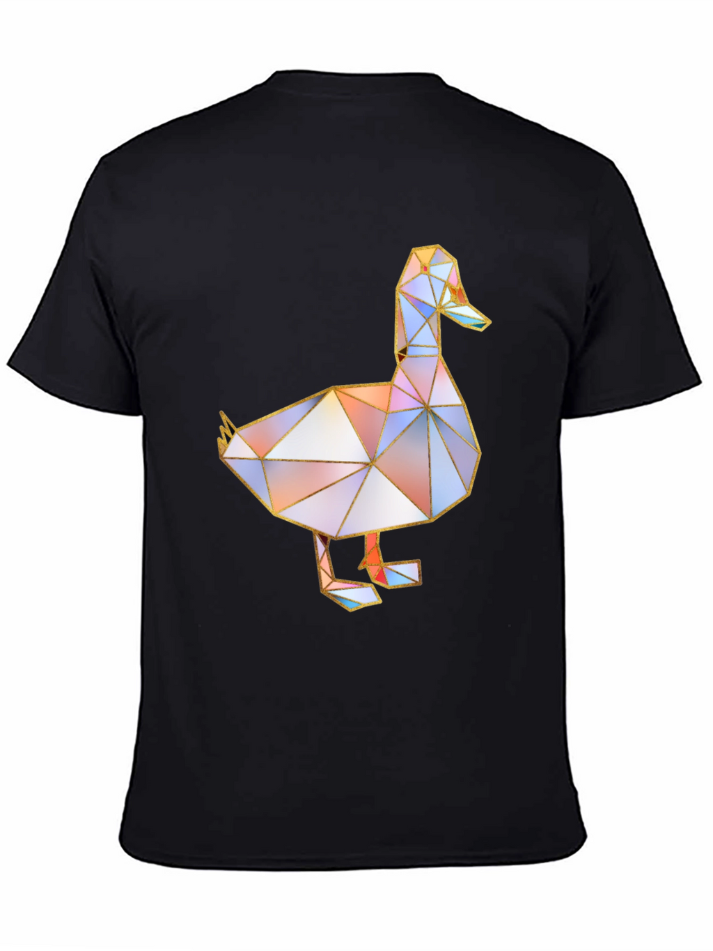 Geometric Duck Graphic Tee - Modern Art Style Shirt