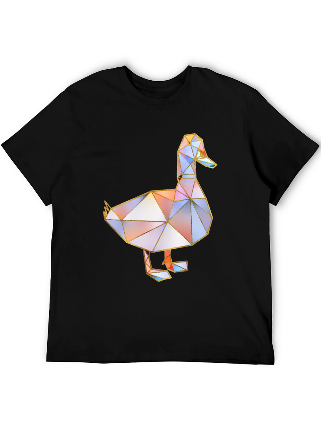 Geometric Duck Graphic Tee - Modern Art Style Shirt