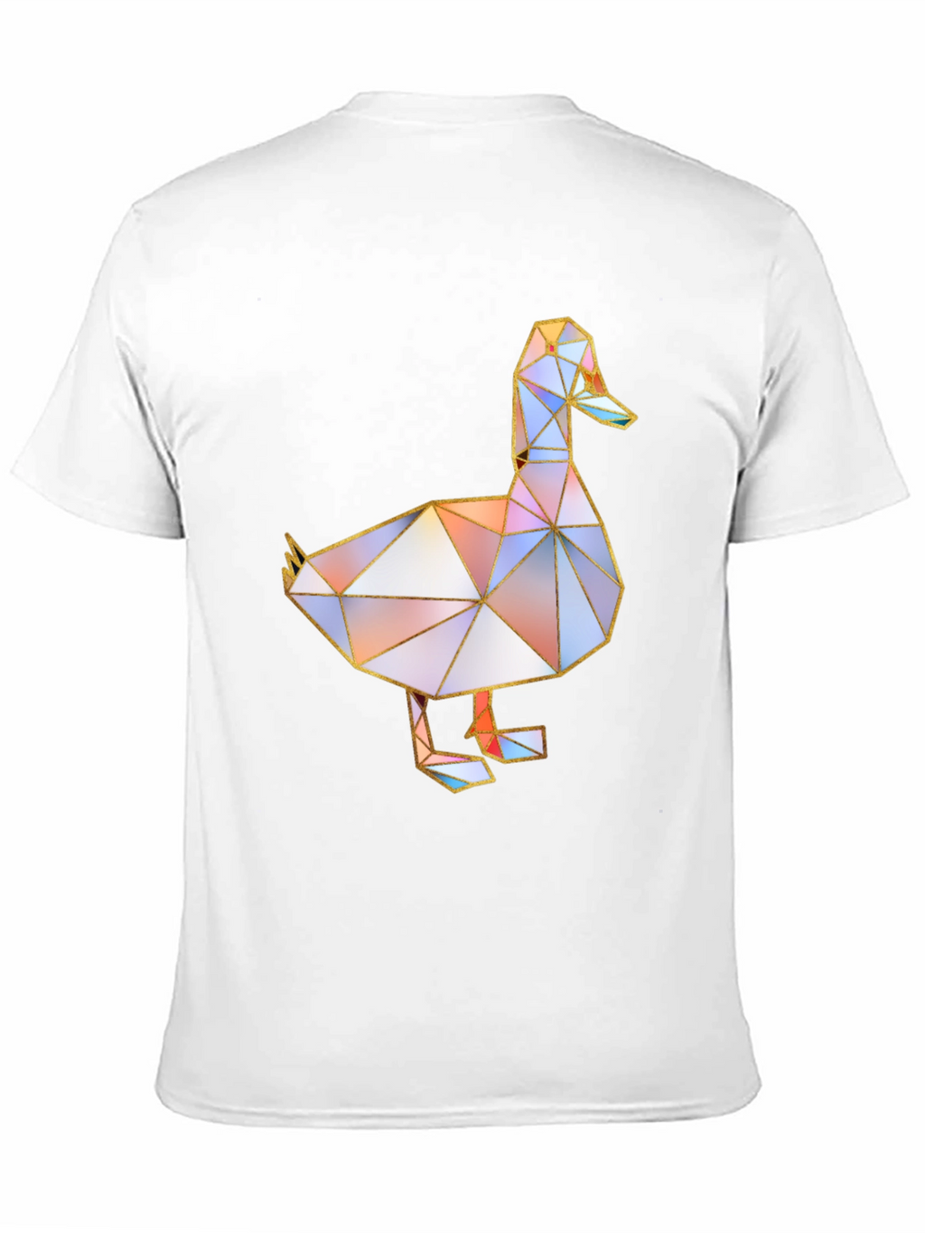 Geometric Duck Graphic Tee - Modern Art Style Shirt