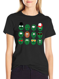 Emoji Watermelon Graphic T-Shirt - Funny Fruit Design