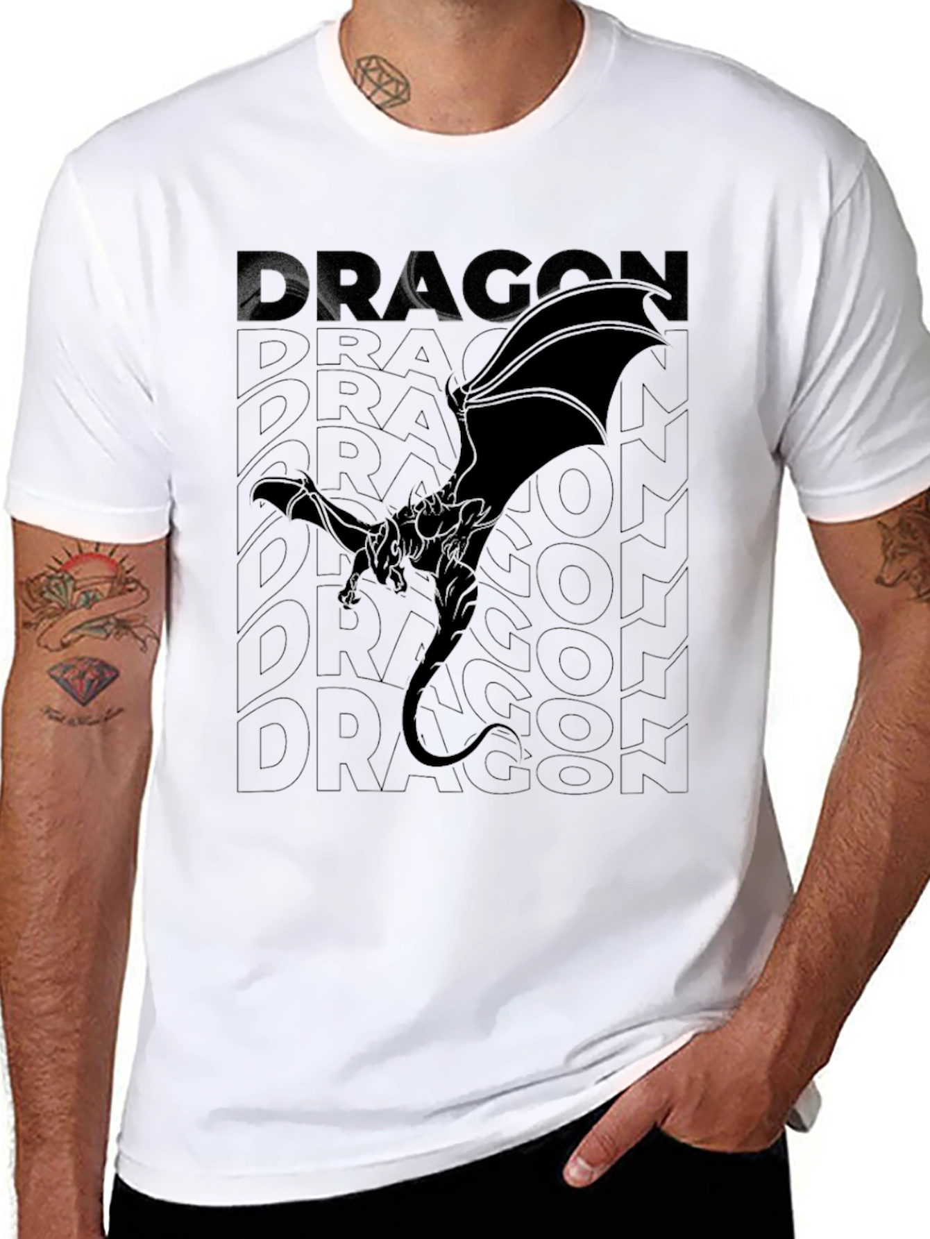 Dragon Graphic Tee - Black
