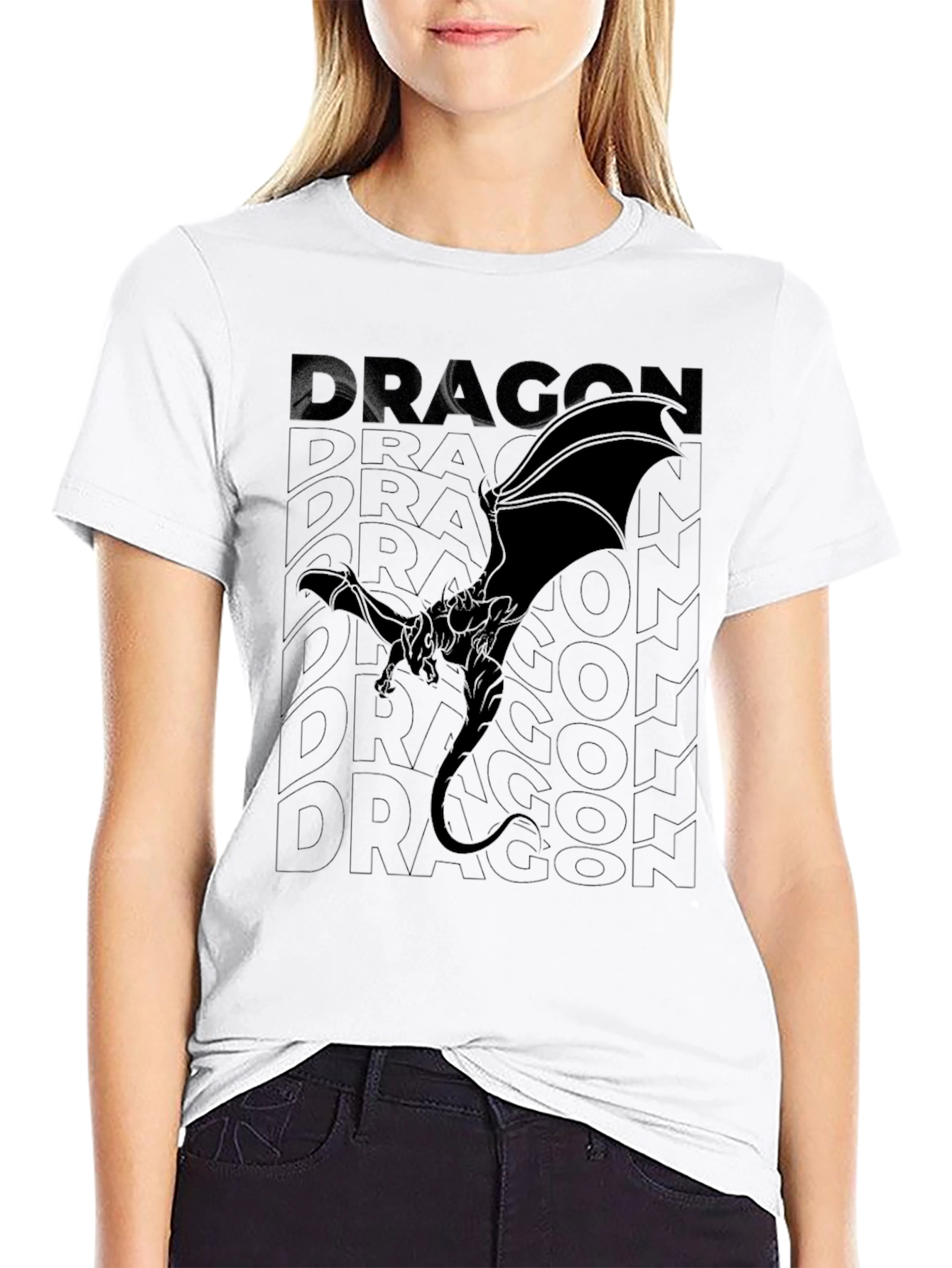 Dragon Graphic Tee - Black