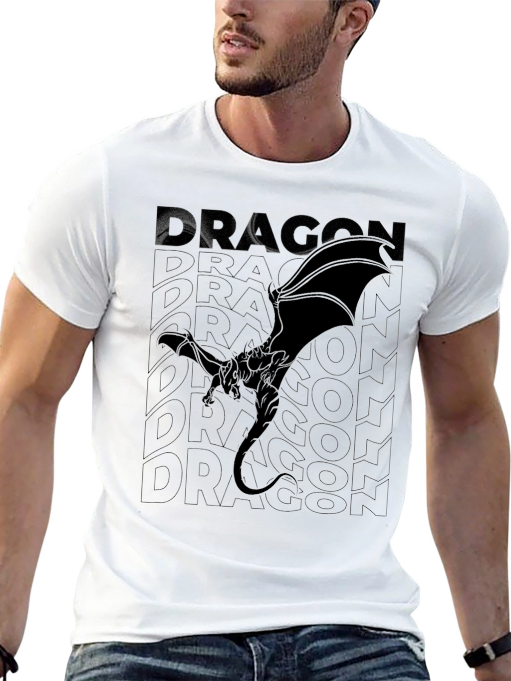 Dragon Graphic Tee - Black