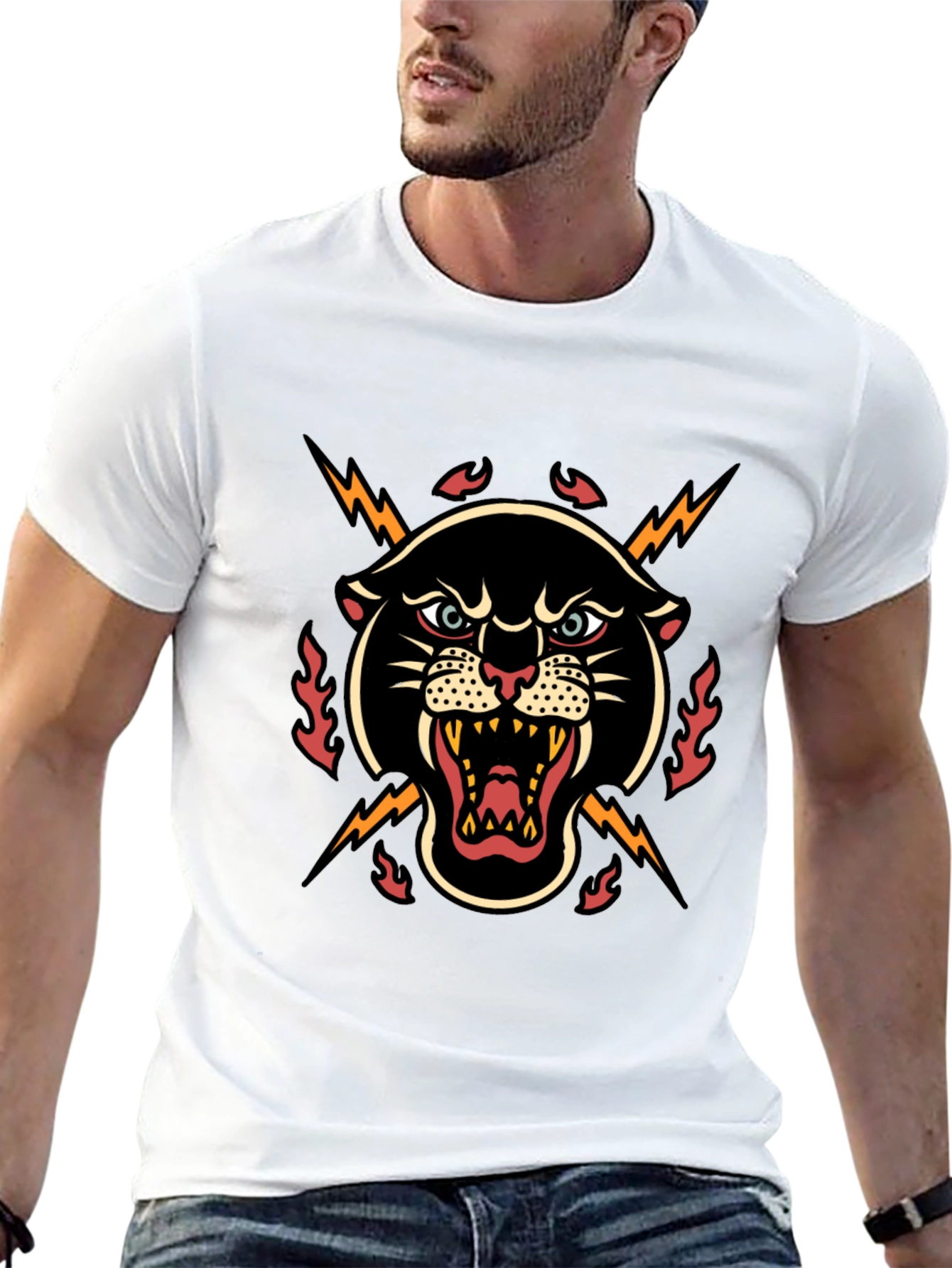 Bold Panther Graphic Tee - Edgy Style