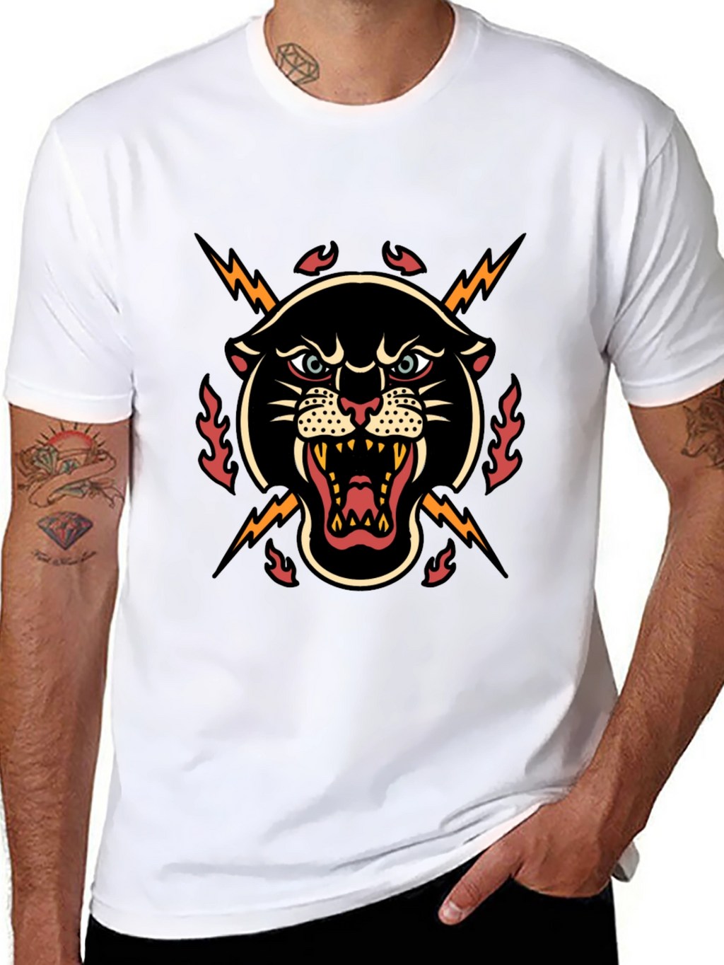 Bold Panther Graphic Tee - Edgy Style