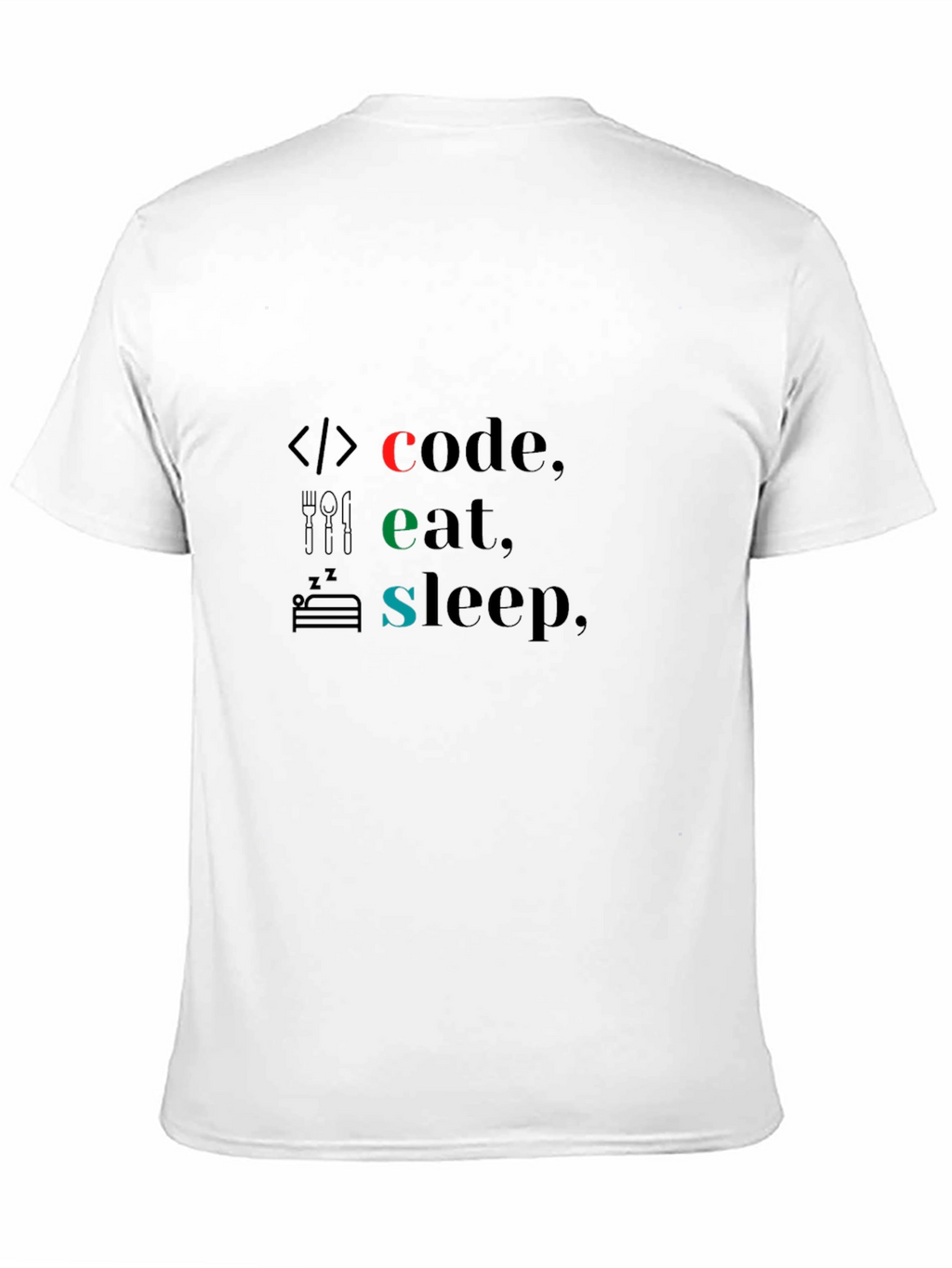 Code Eat Sleep Black T-Shirt - Programmers Life