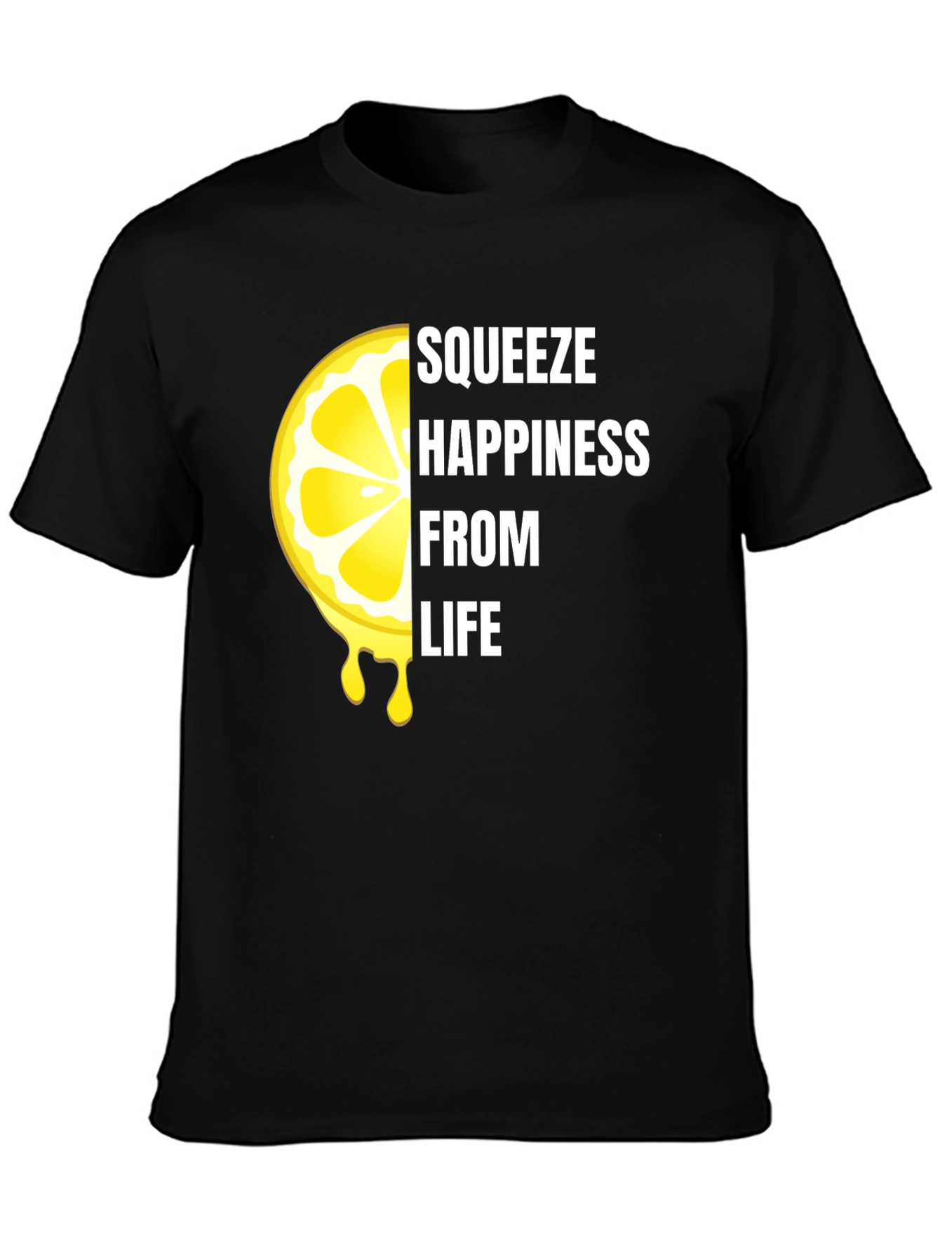 Squeeze Happiness Lemon Graphic T-Shirt