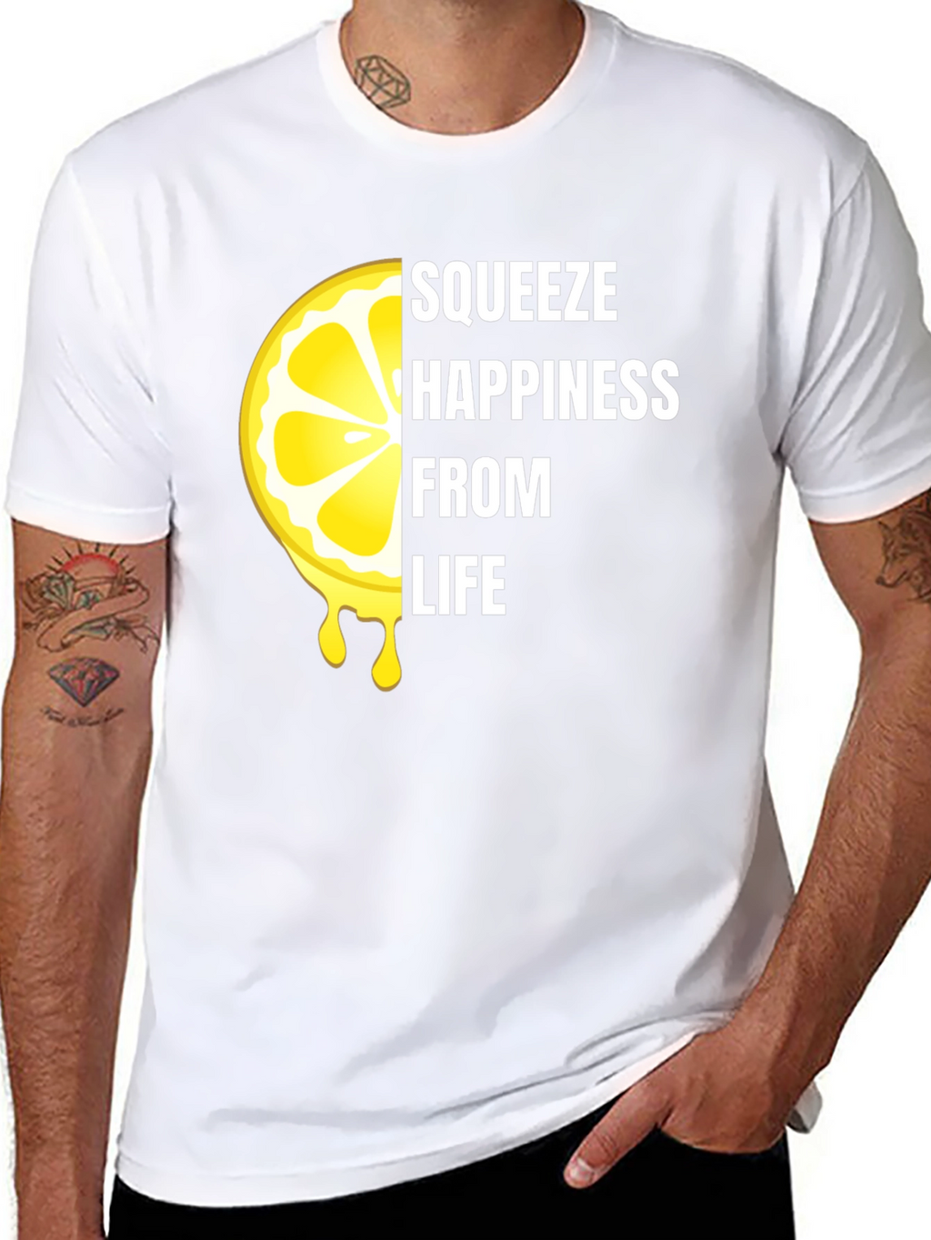 Squeeze Happiness Lemon Graphic T-Shirt