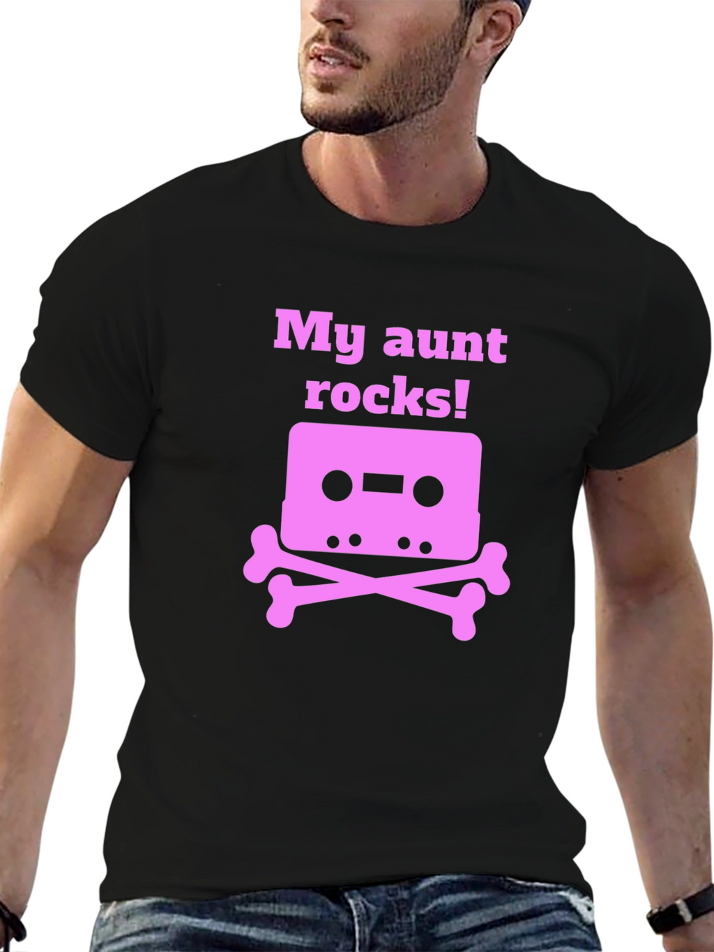 My Aunt Rocks T-Shirt - Cassette & Crossbones Design