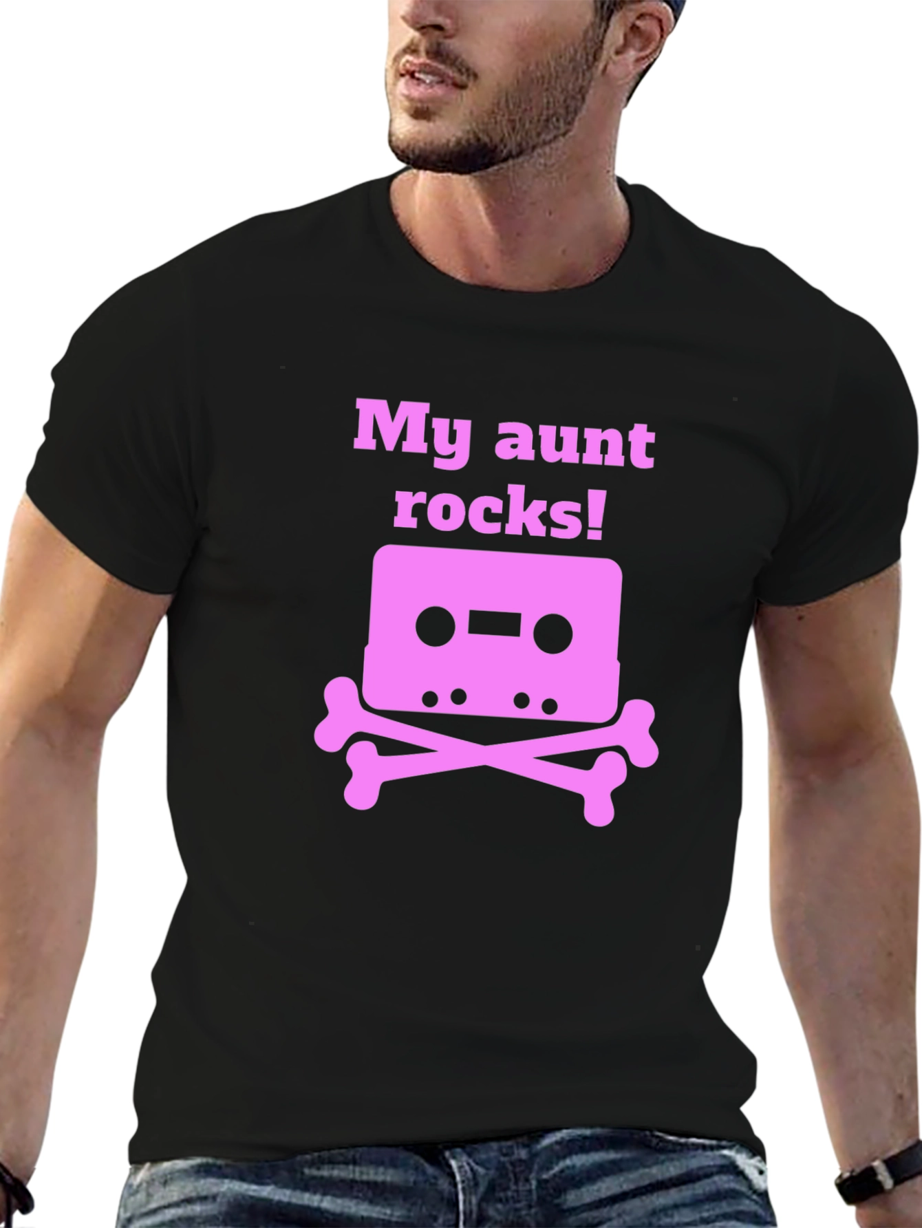 My Aunt Rocks T-Shirt - Cassette & Crossbones Design