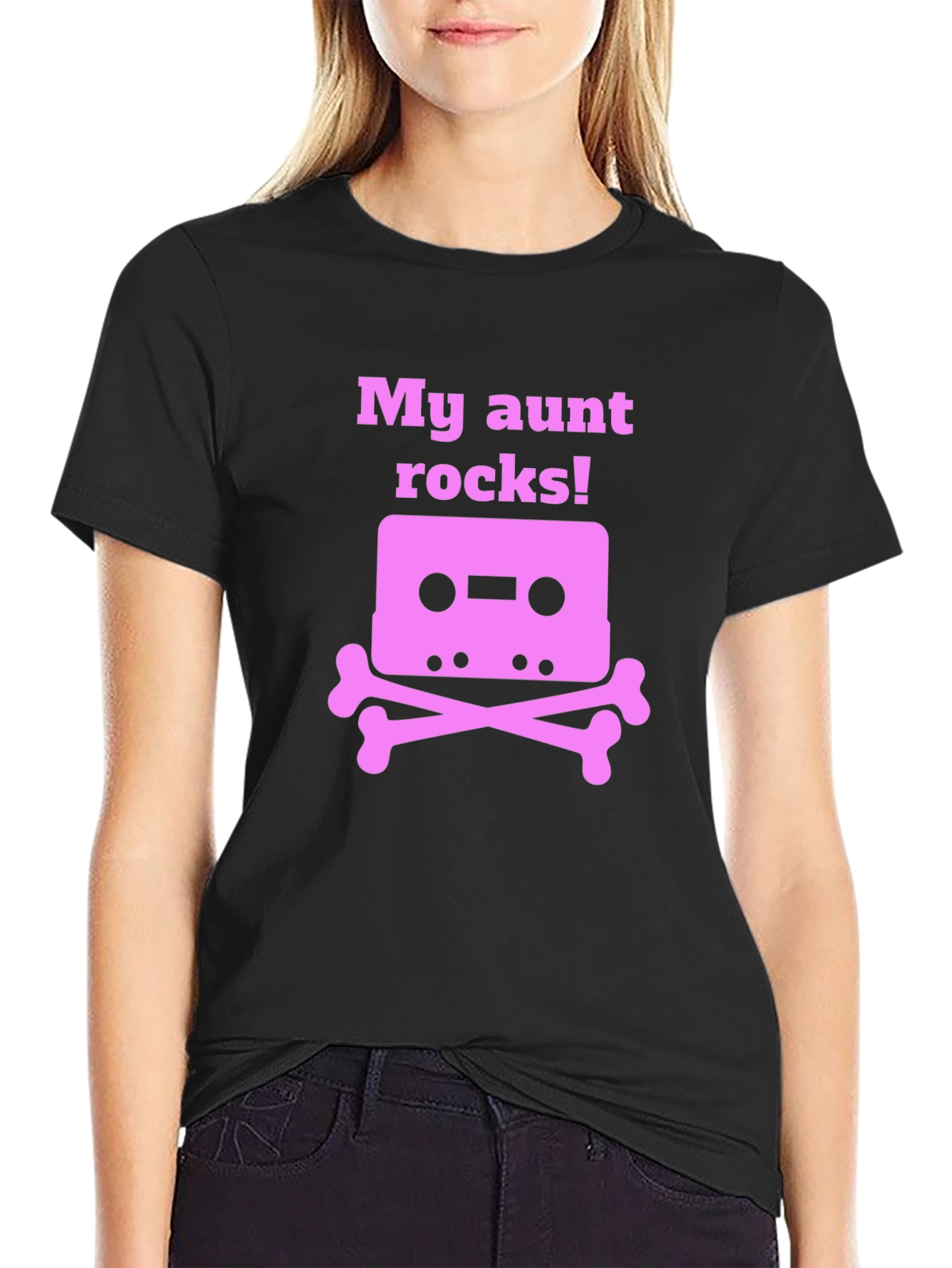 My Aunt Rocks T-Shirt - Cassette & Crossbones Design