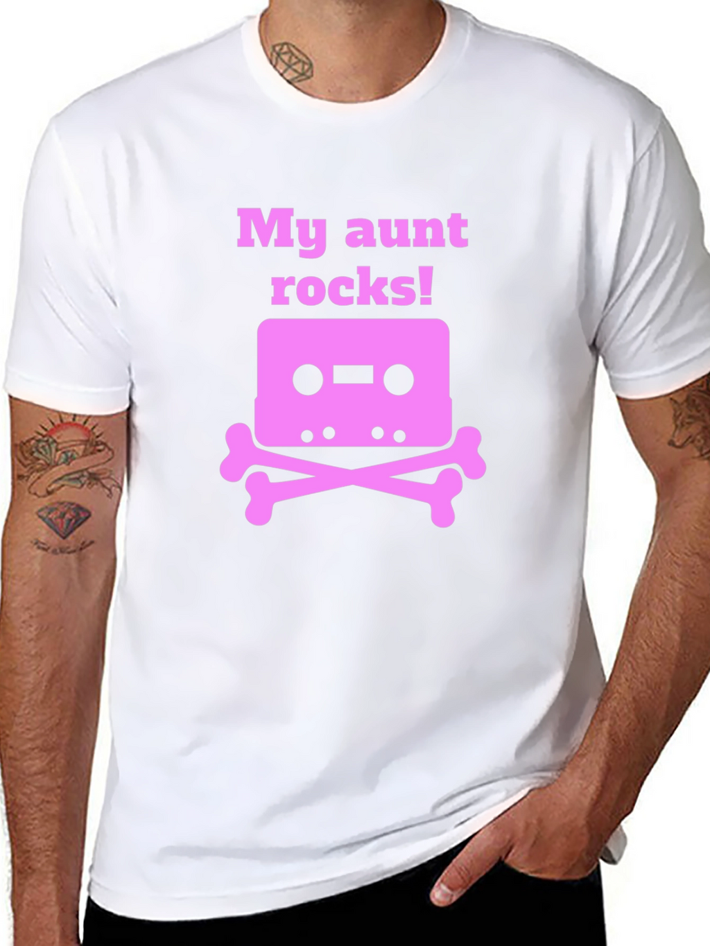 My Aunt Rocks T-Shirt - Cassette & Crossbones Design