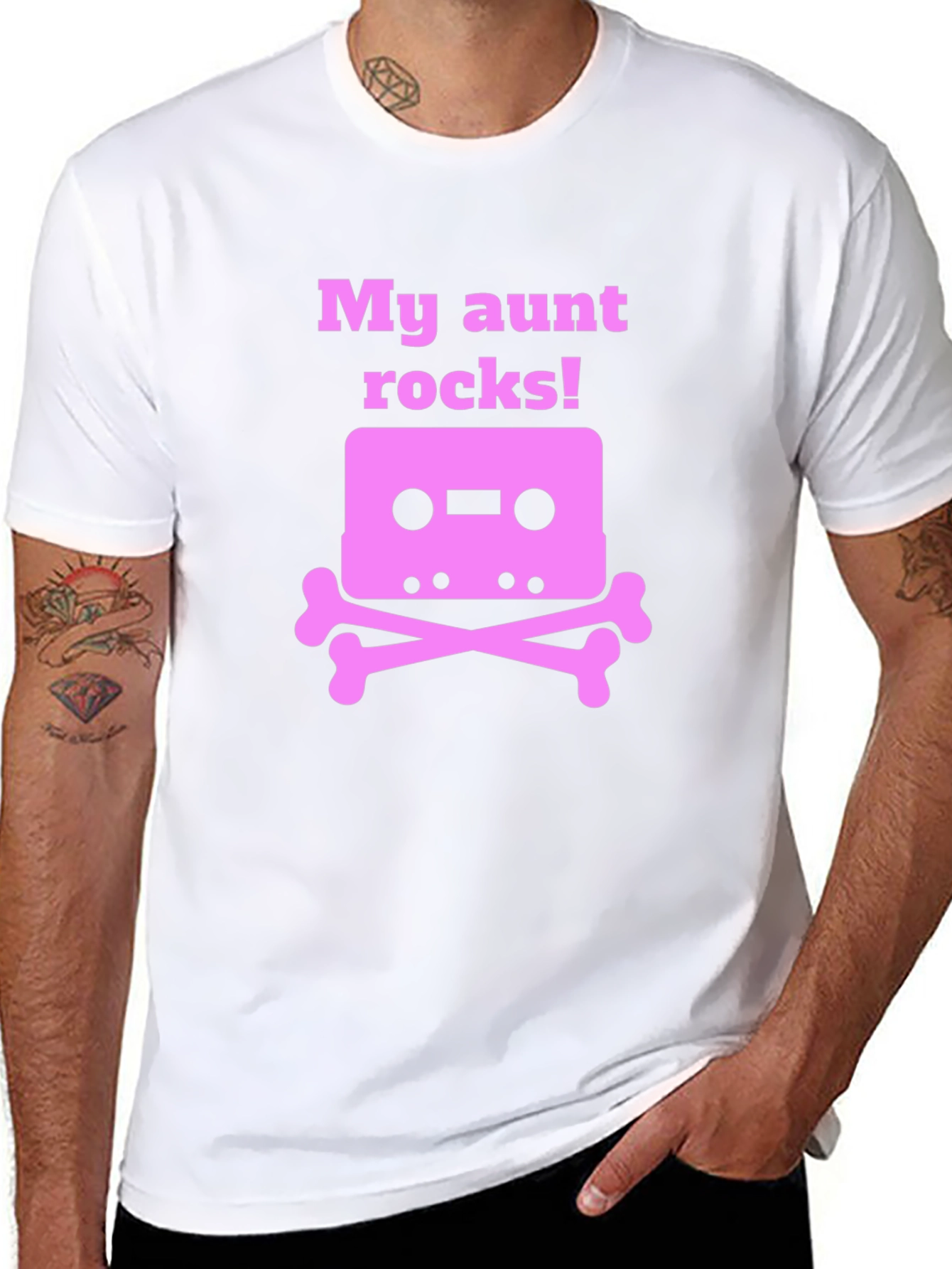 My Aunt Rocks T-Shirt - Cassette & Crossbones Design
