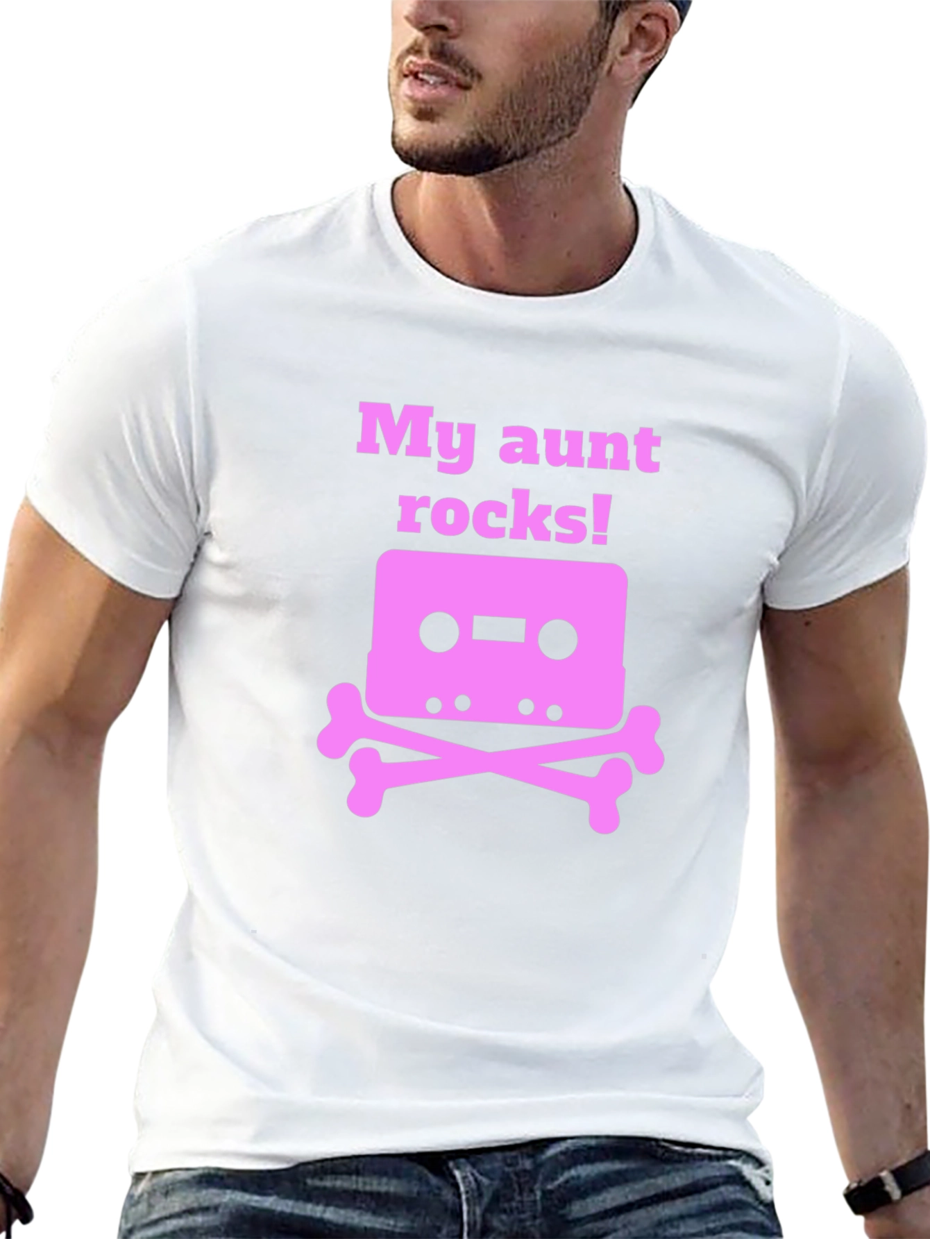 My Aunt Rocks T-Shirt - Cassette & Crossbones Design