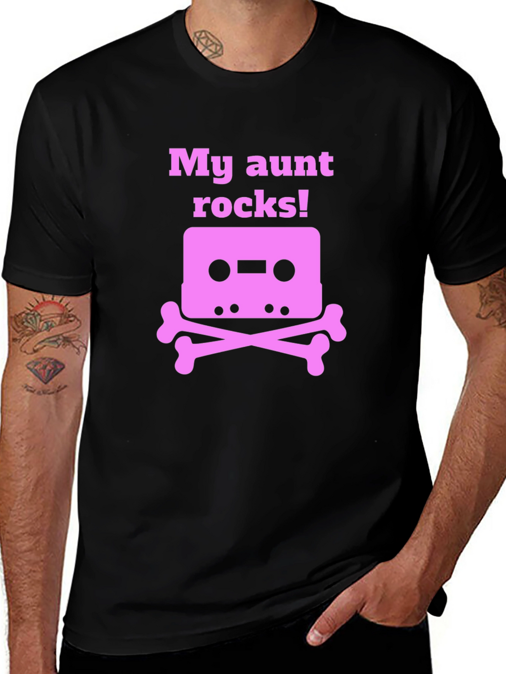 My Aunt Rocks T-Shirt - Cassette & Crossbones Design