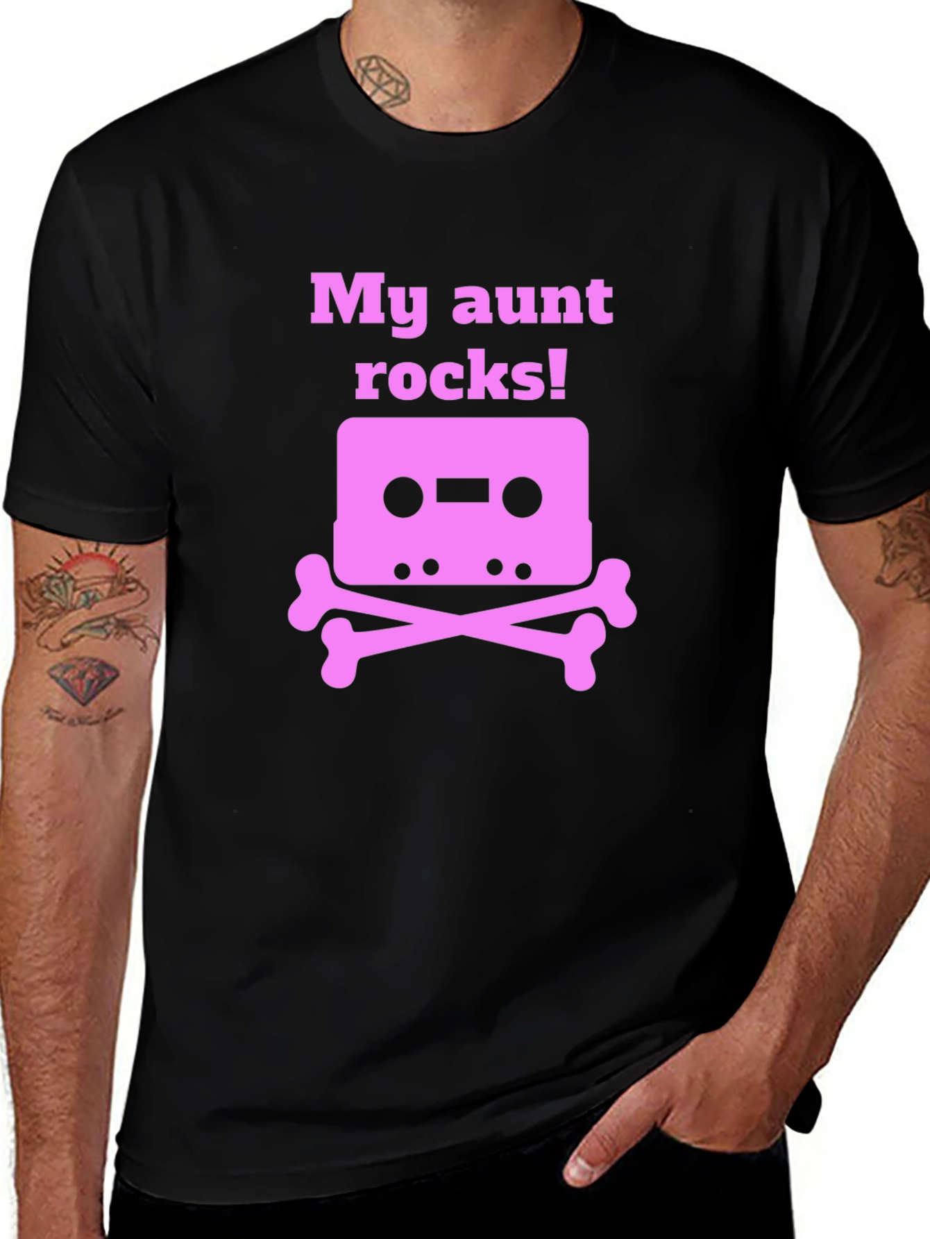 My Aunt Rocks T-Shirt - Cassette & Crossbones Design