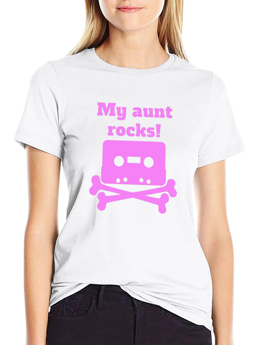 My Aunt Rocks T-Shirt - Cassette & Crossbones Design