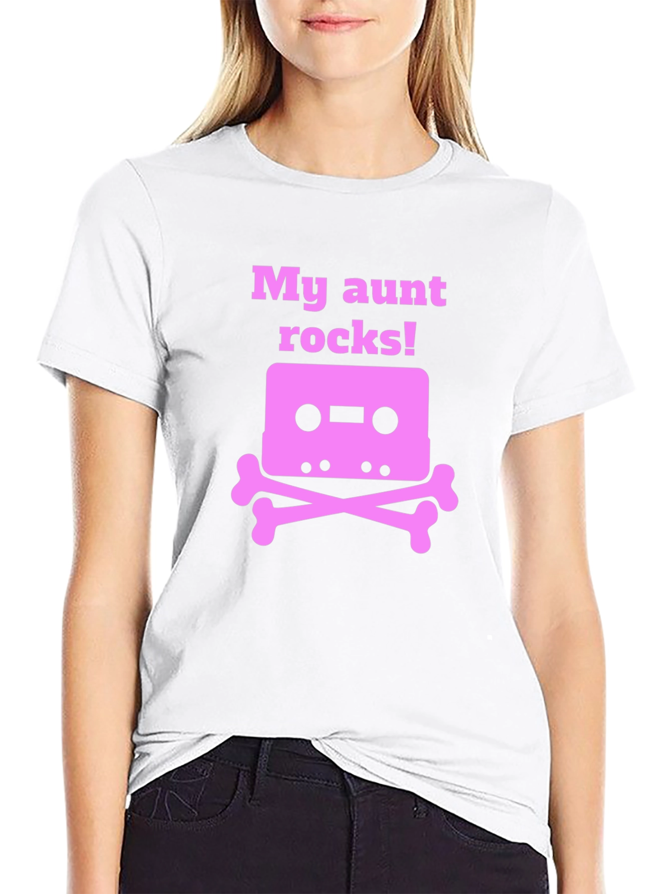My Aunt Rocks T-Shirt - Cassette & Crossbones Design