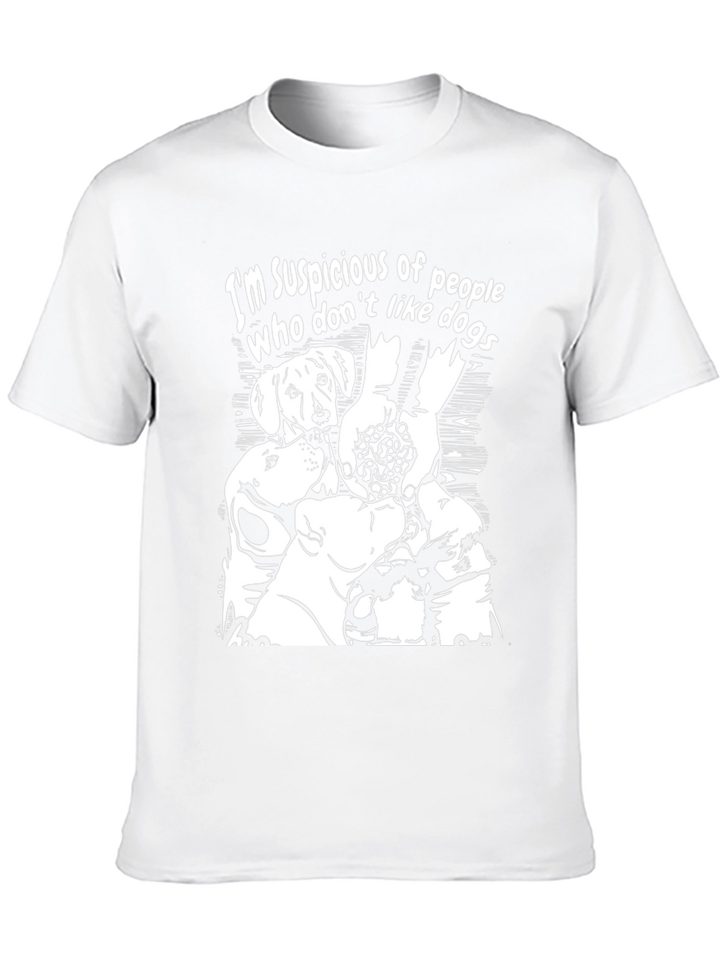 Suspicious Dog Lover Black T-Shirt