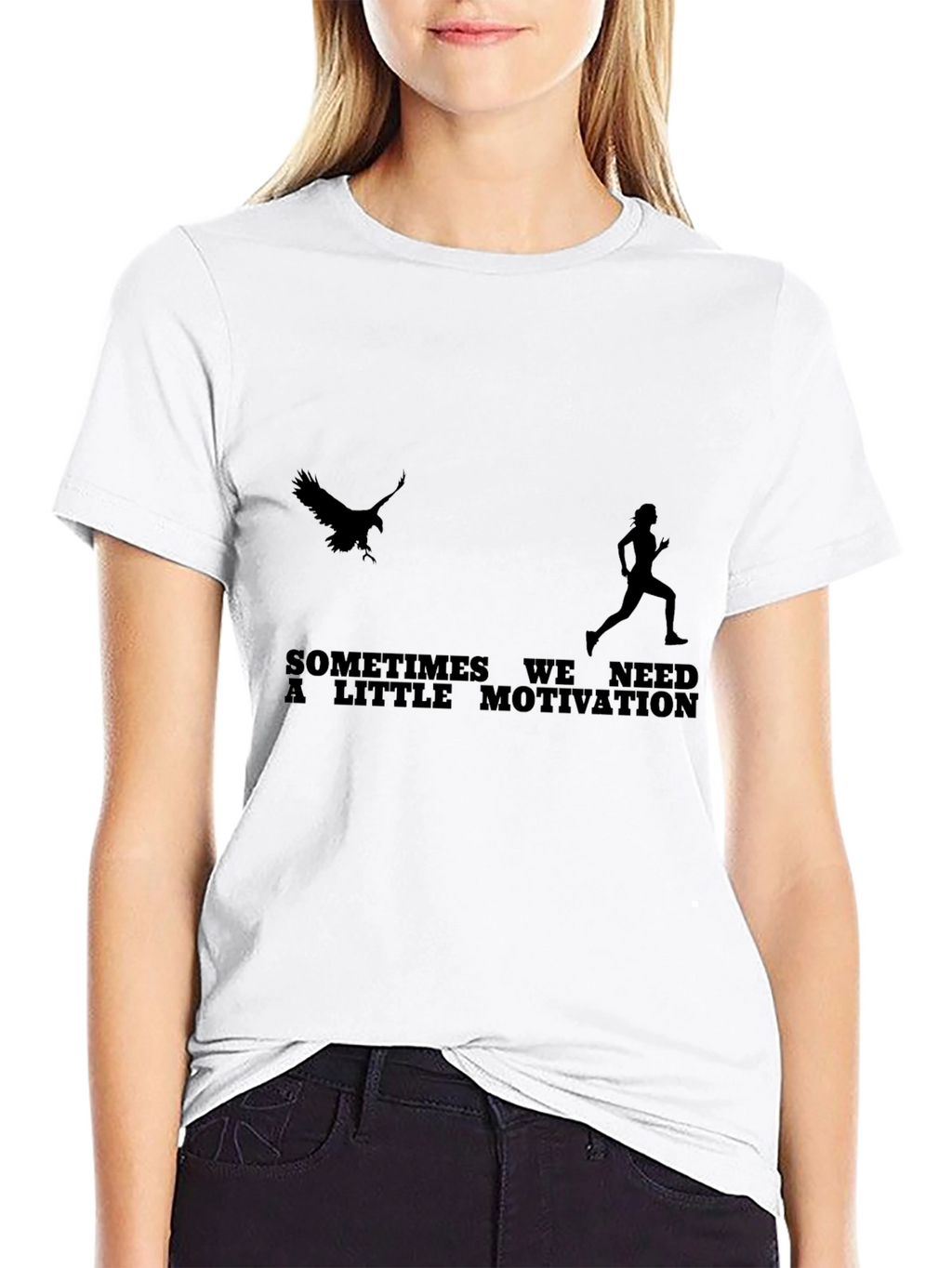 Motivational Run T-Shirt - Eagle Chasing Runner