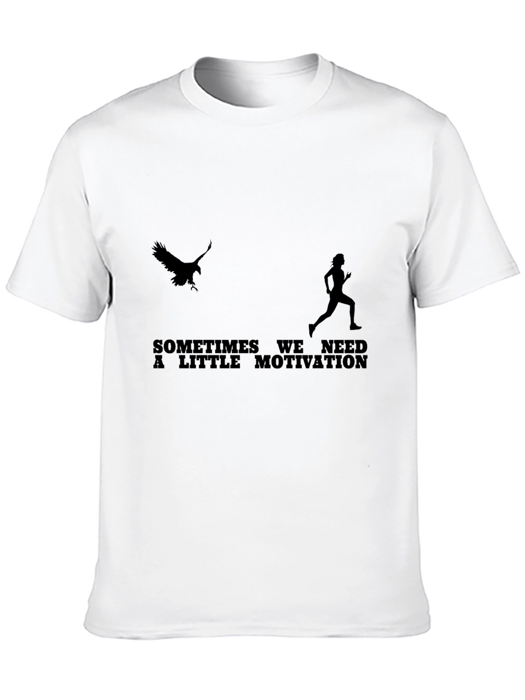 Motivational Run T-Shirt - Eagle Chasing Runner