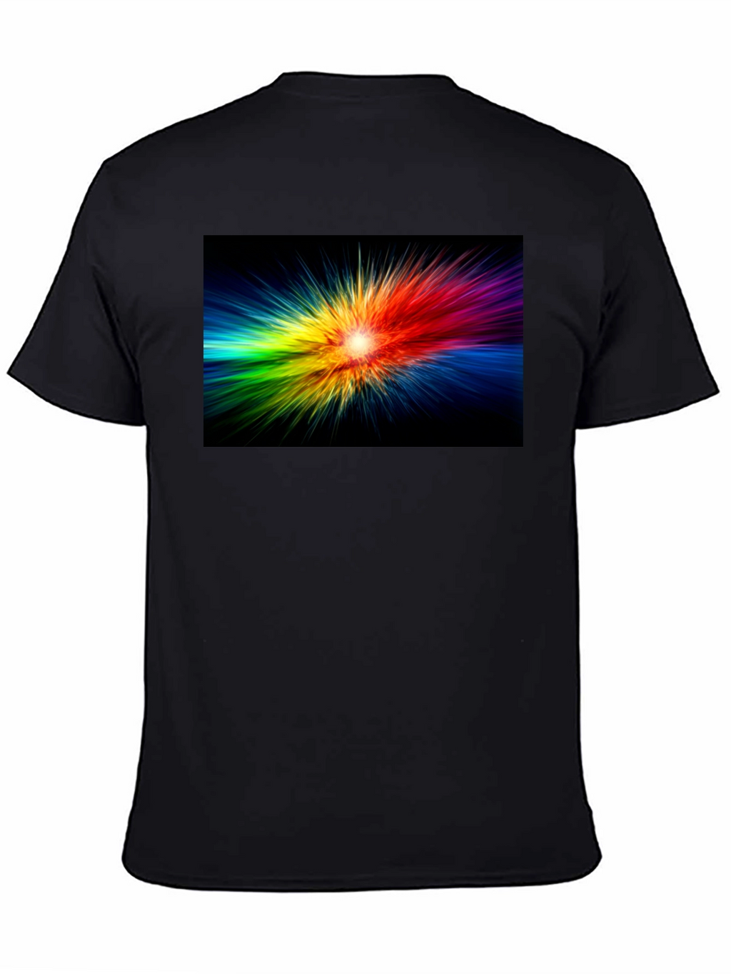 Rainbow Burst Black T-Shirt