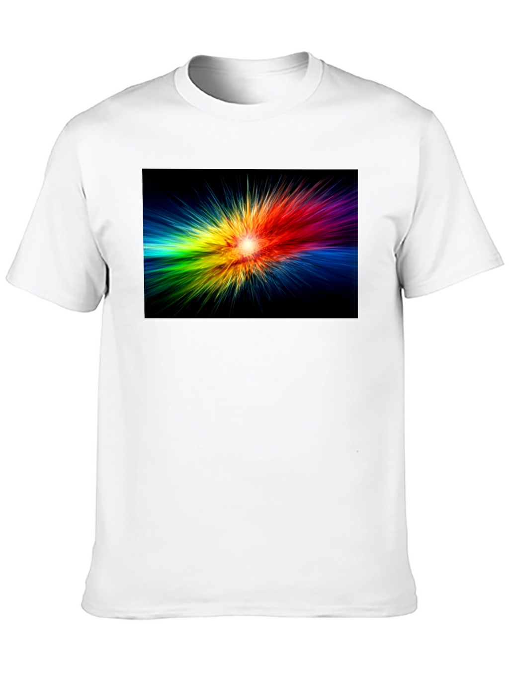 Rainbow Burst Black T-Shirt