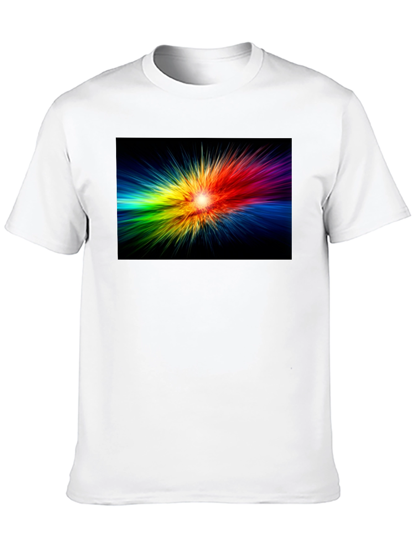 Rainbow Burst Black T-Shirt