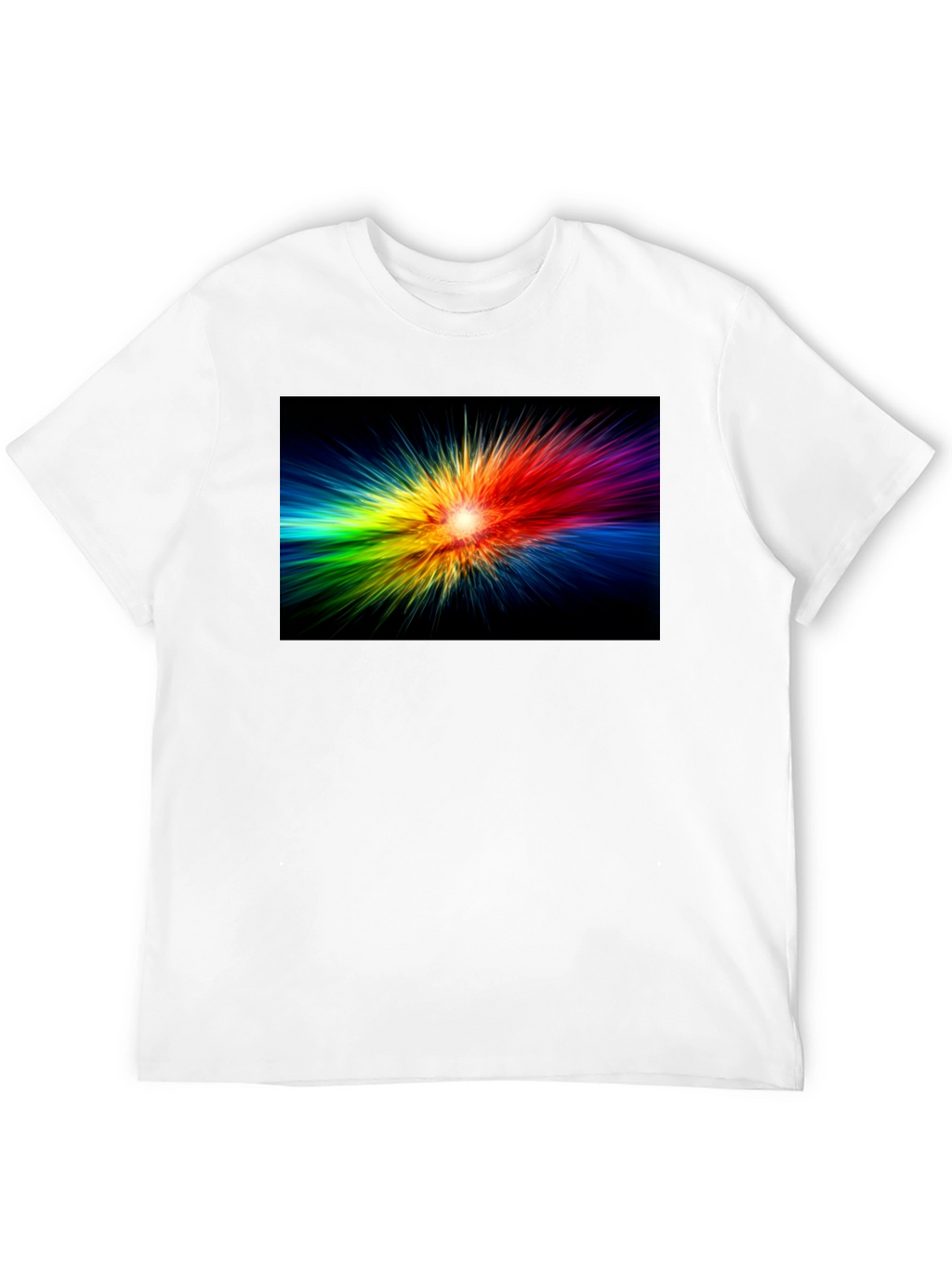 Rainbow Burst Black T-Shirt