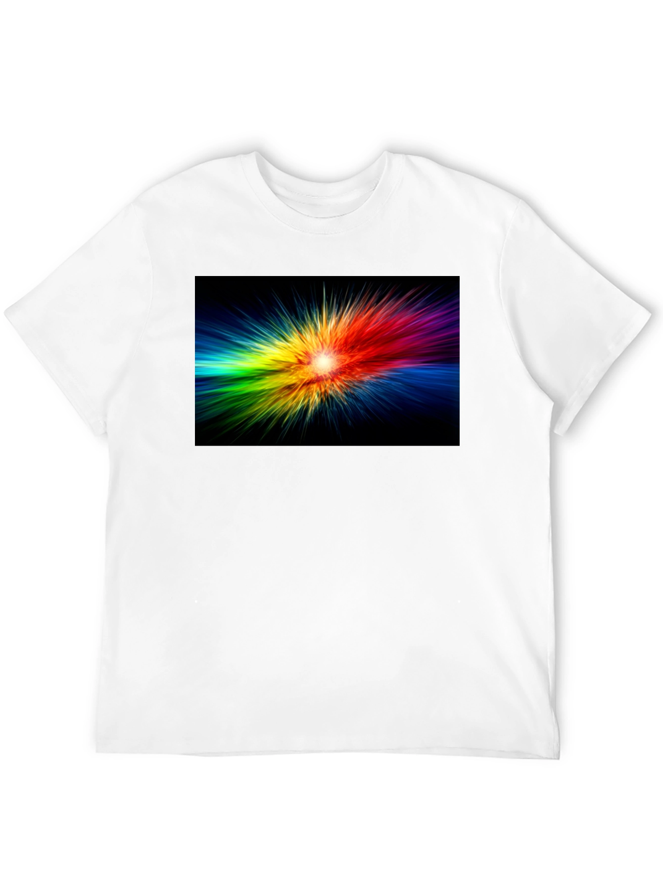 Rainbow Burst Black T-Shirt