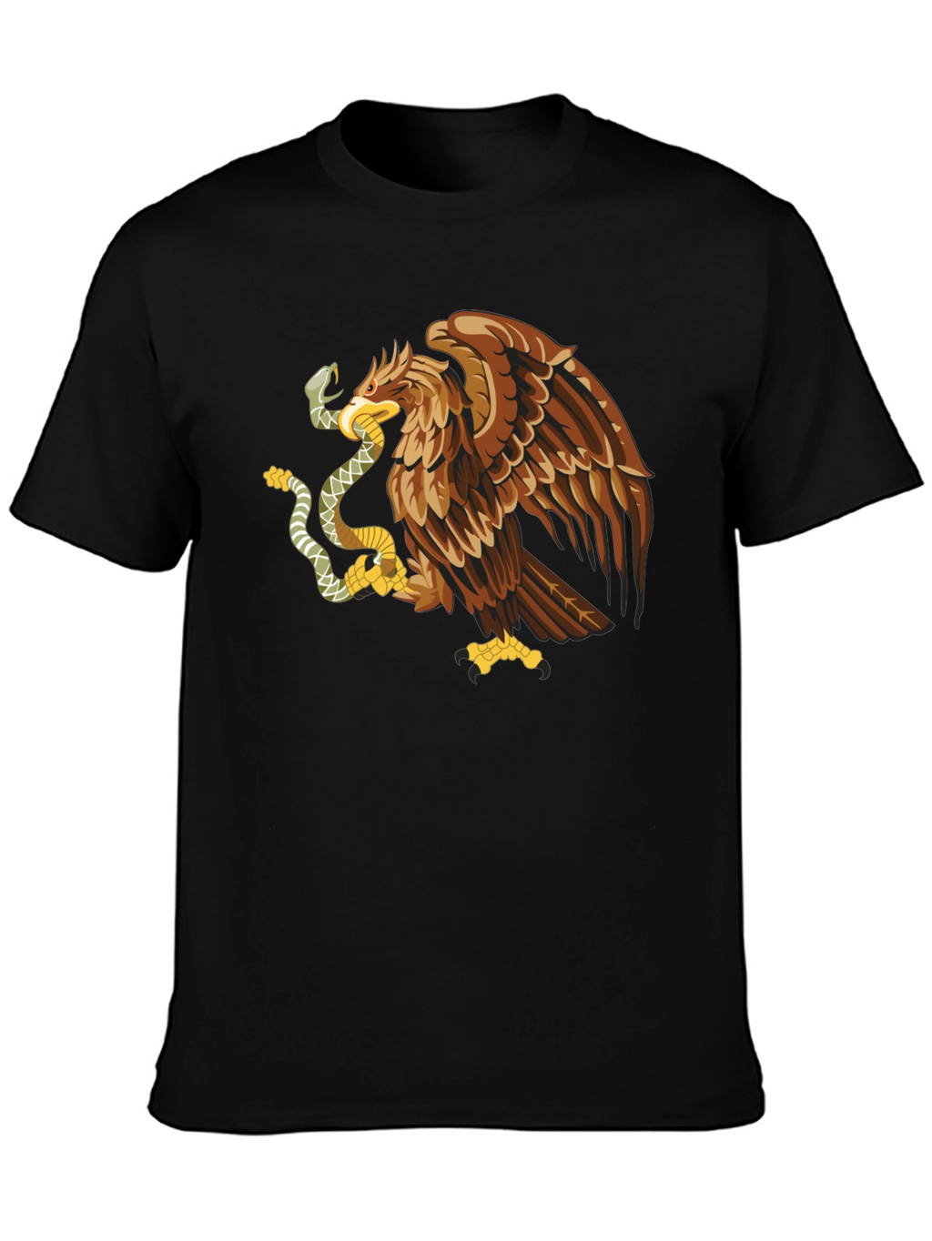 Mexican Eagle Graphic T-Shirt - Black